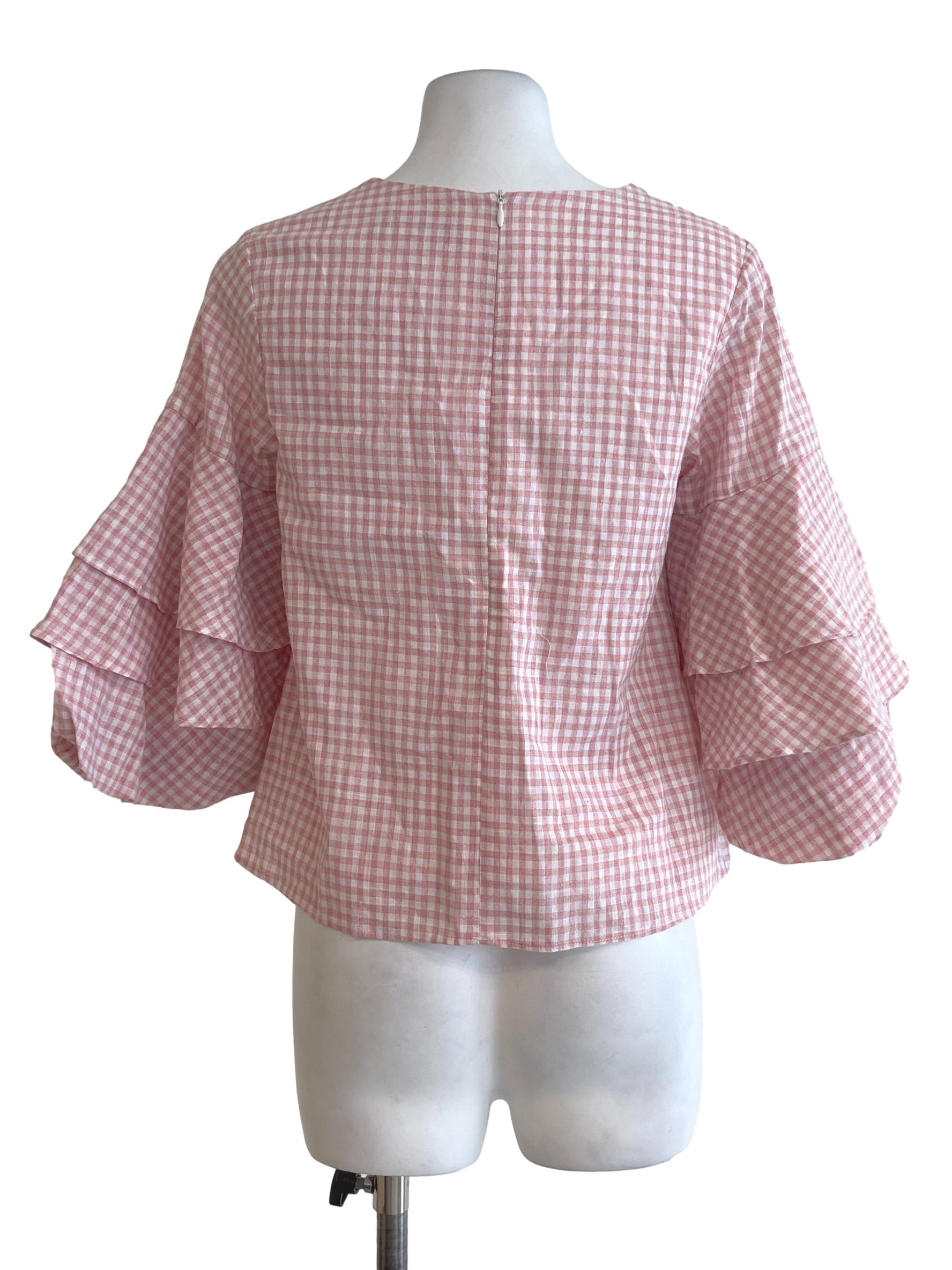 Baby Pink Tartan Top
