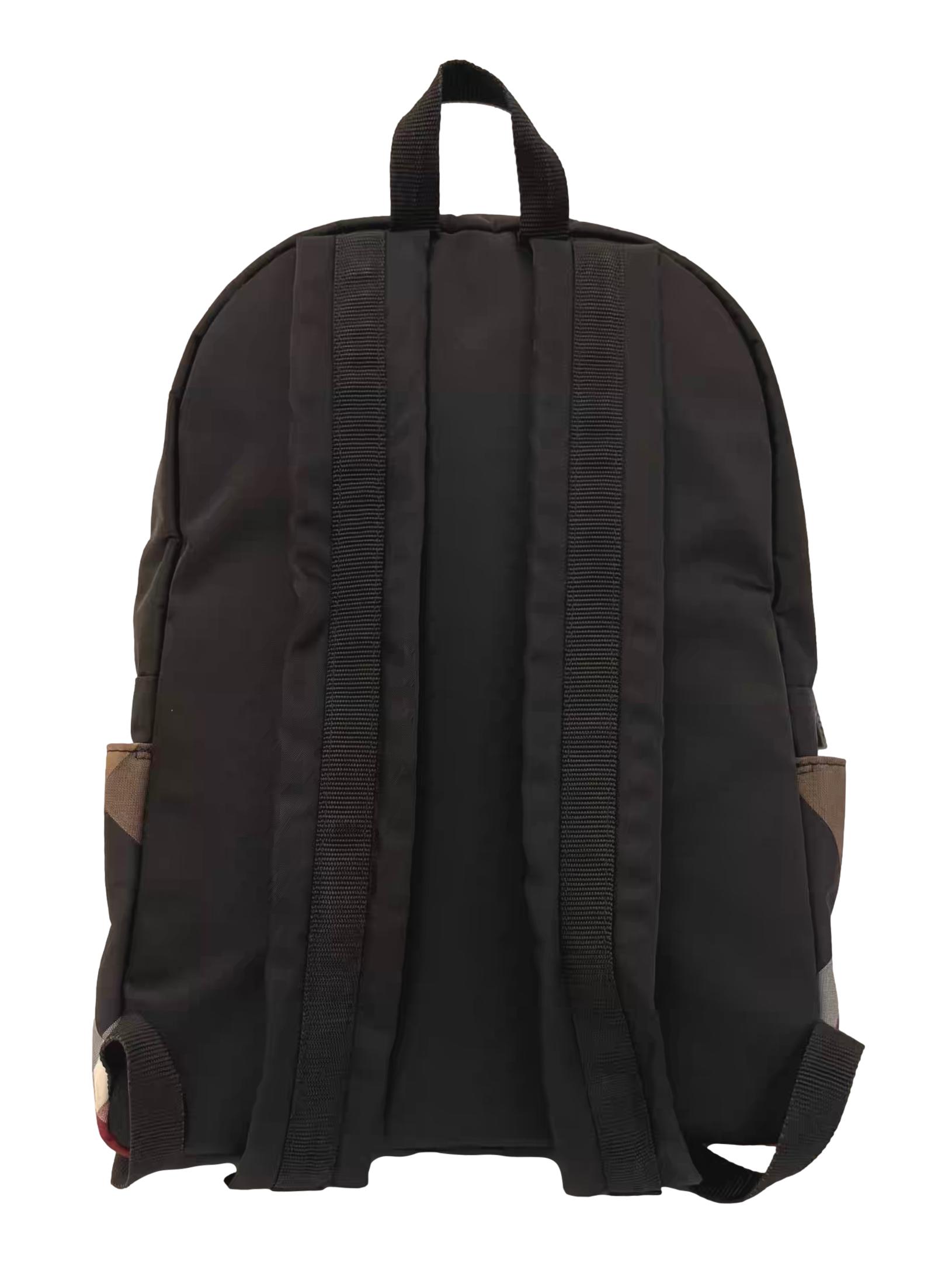 Black Partial Crestbridge Check Nylon Backpack CSN