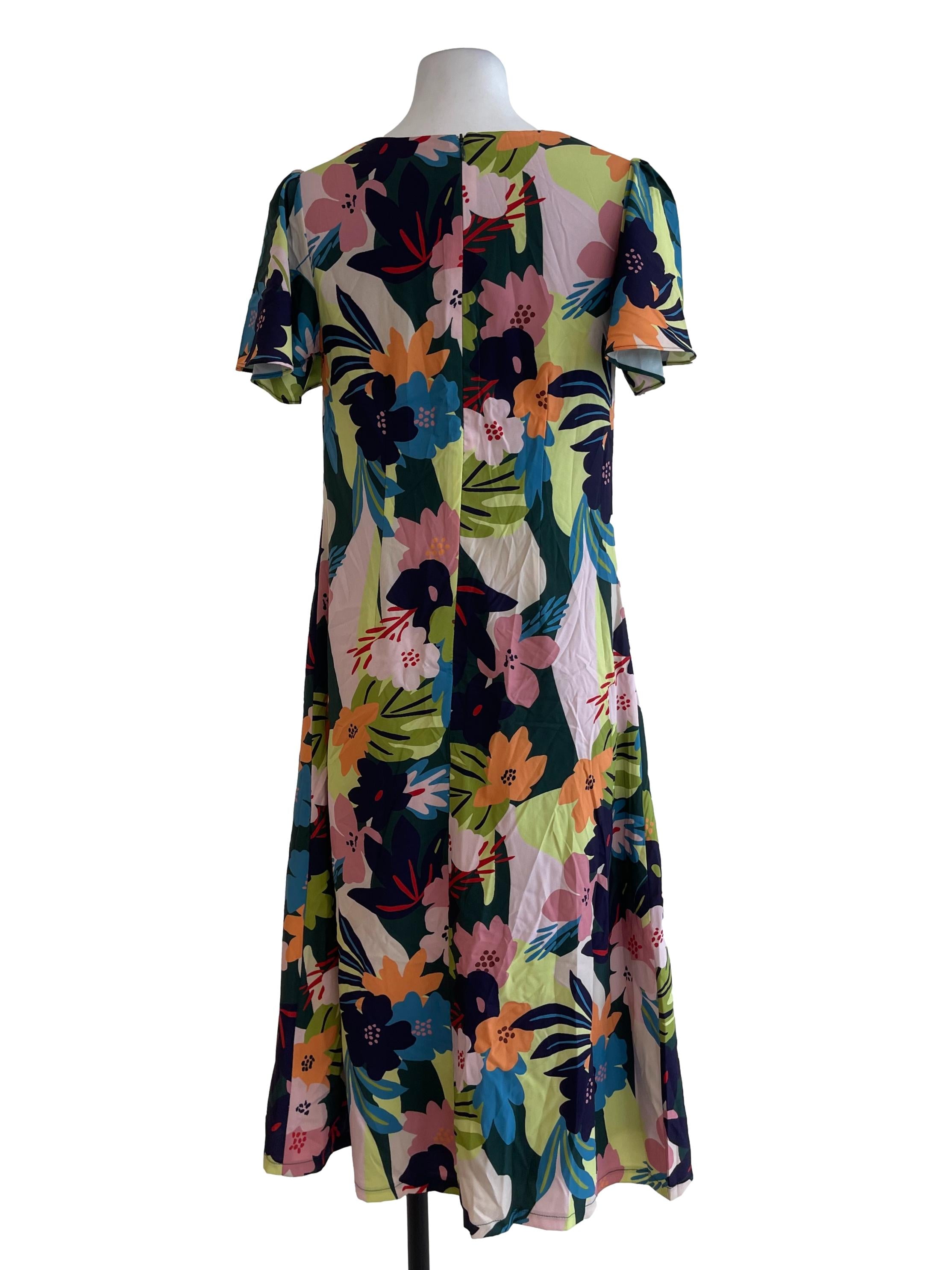 Forest Green Botanical Dress