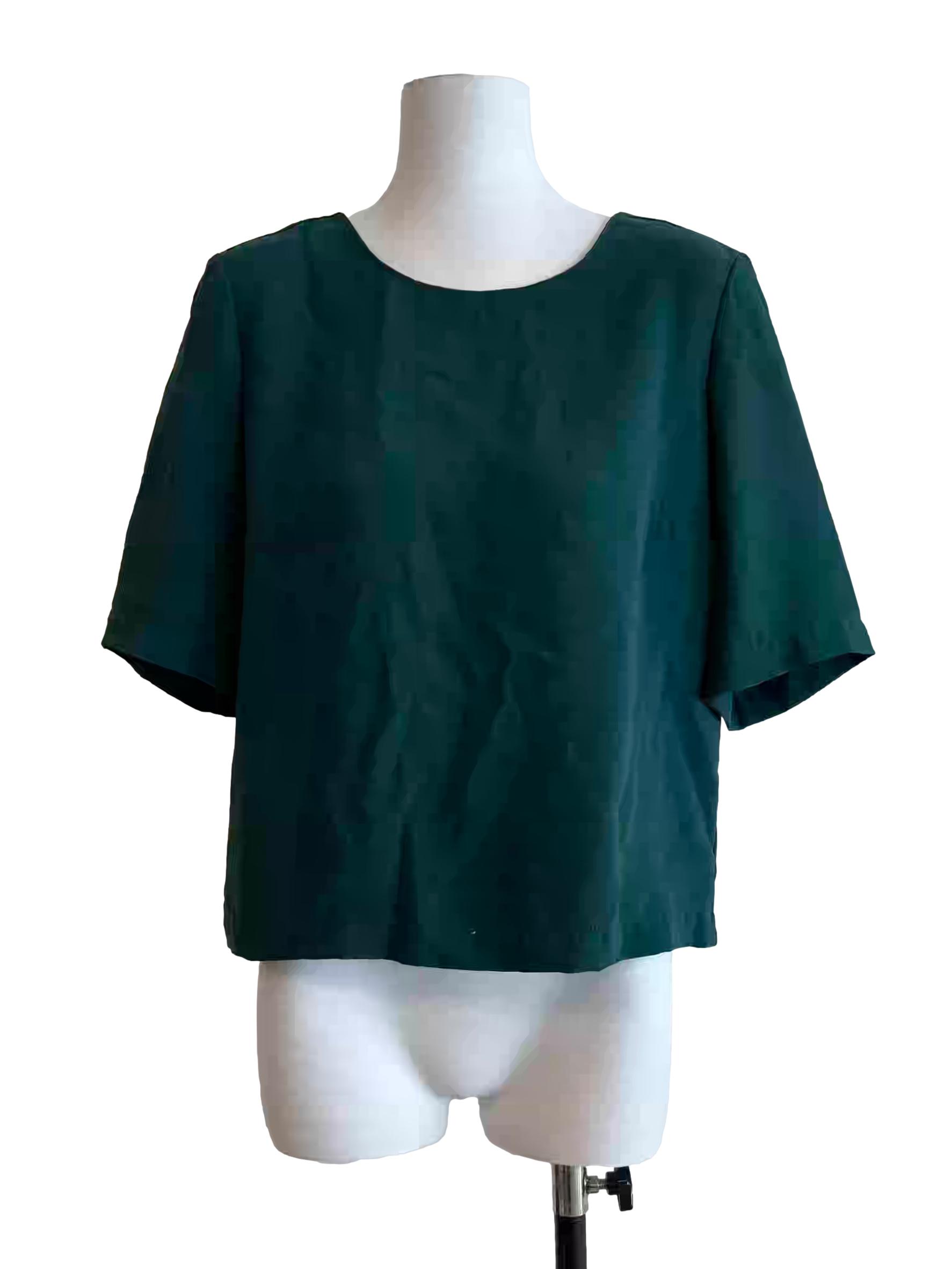 Pine Green Short Sleeve Top