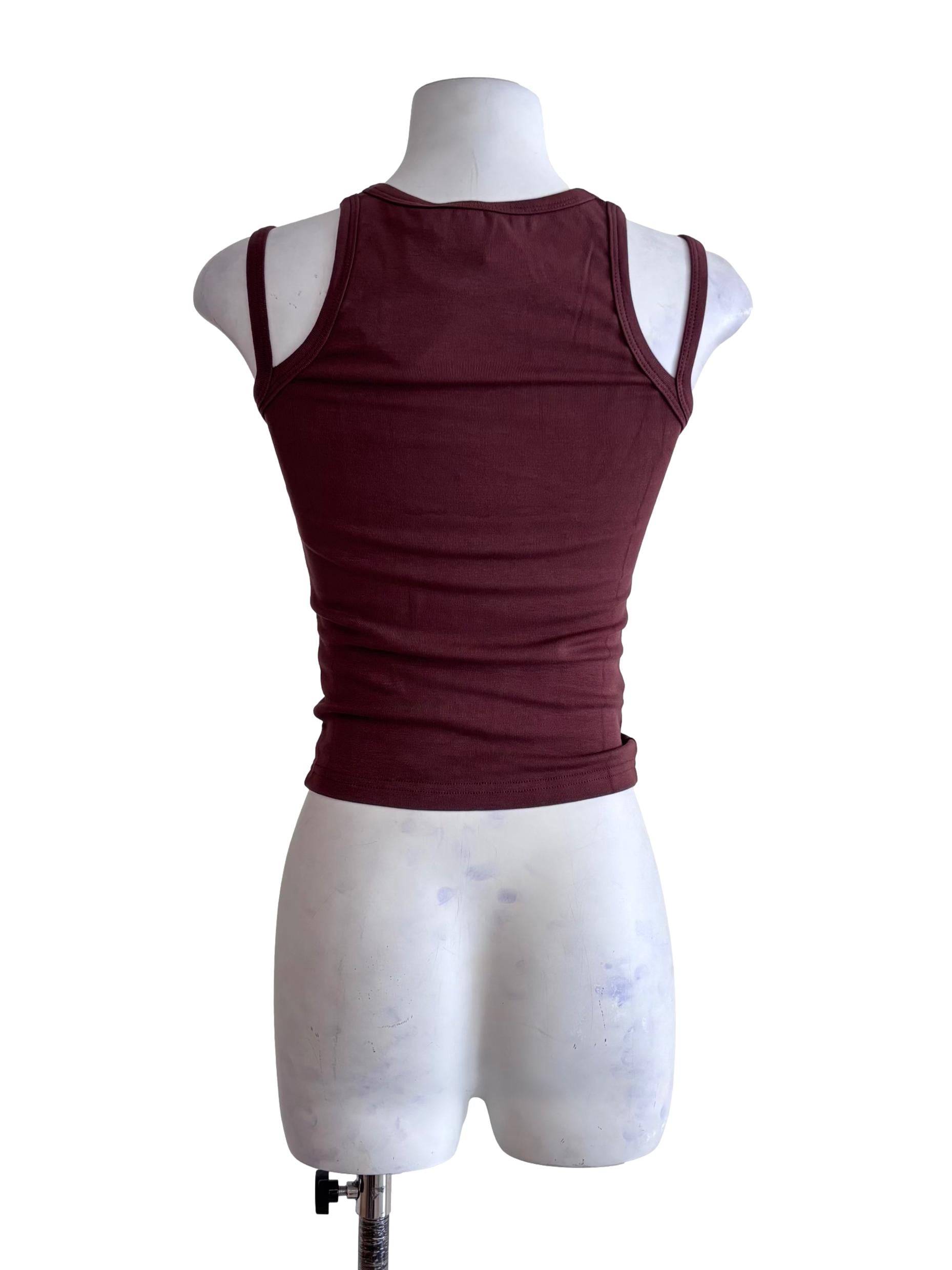 Brown Jayla Double Strap Tank Top
