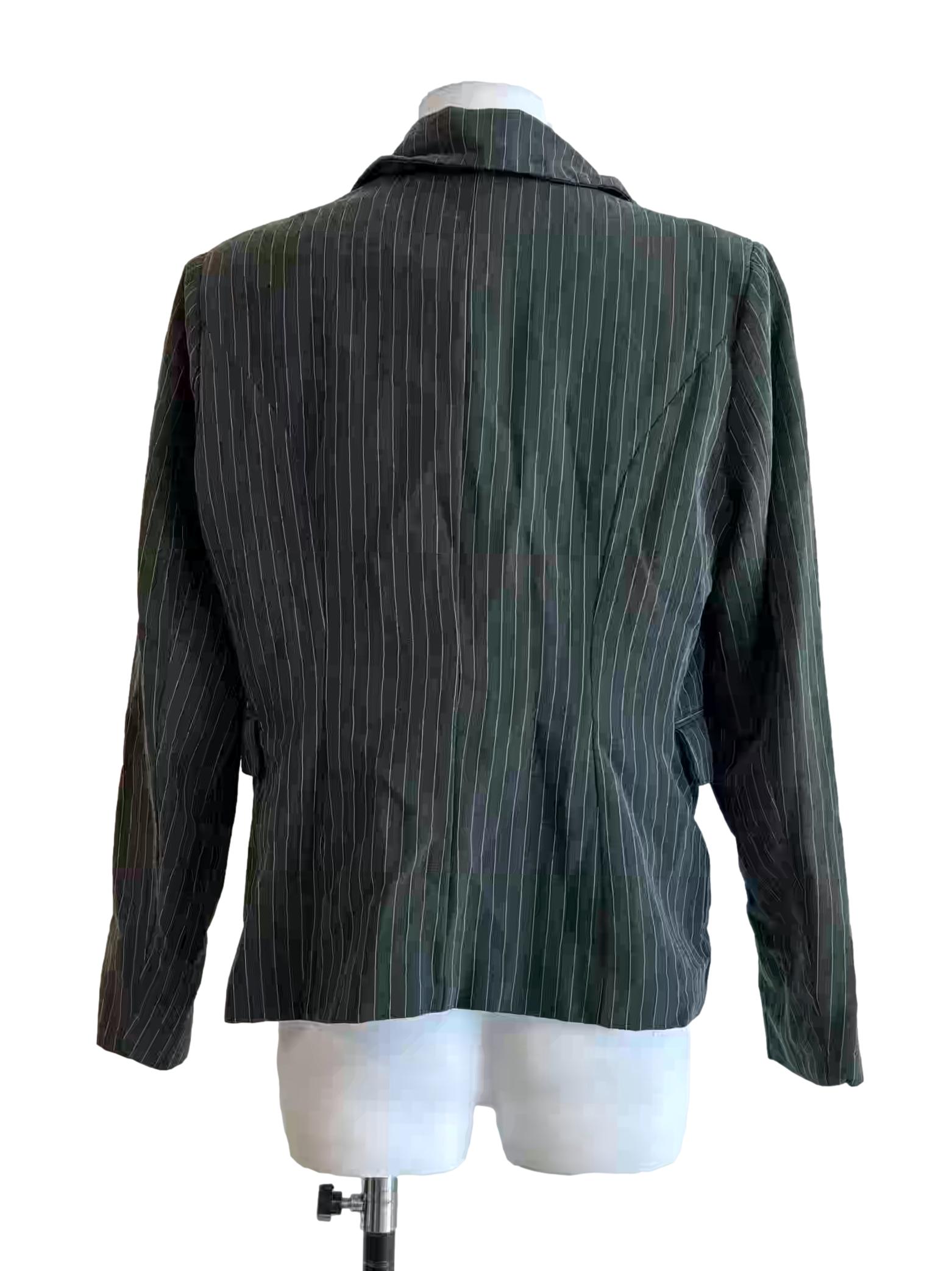 Hunter Green Striped Blazer