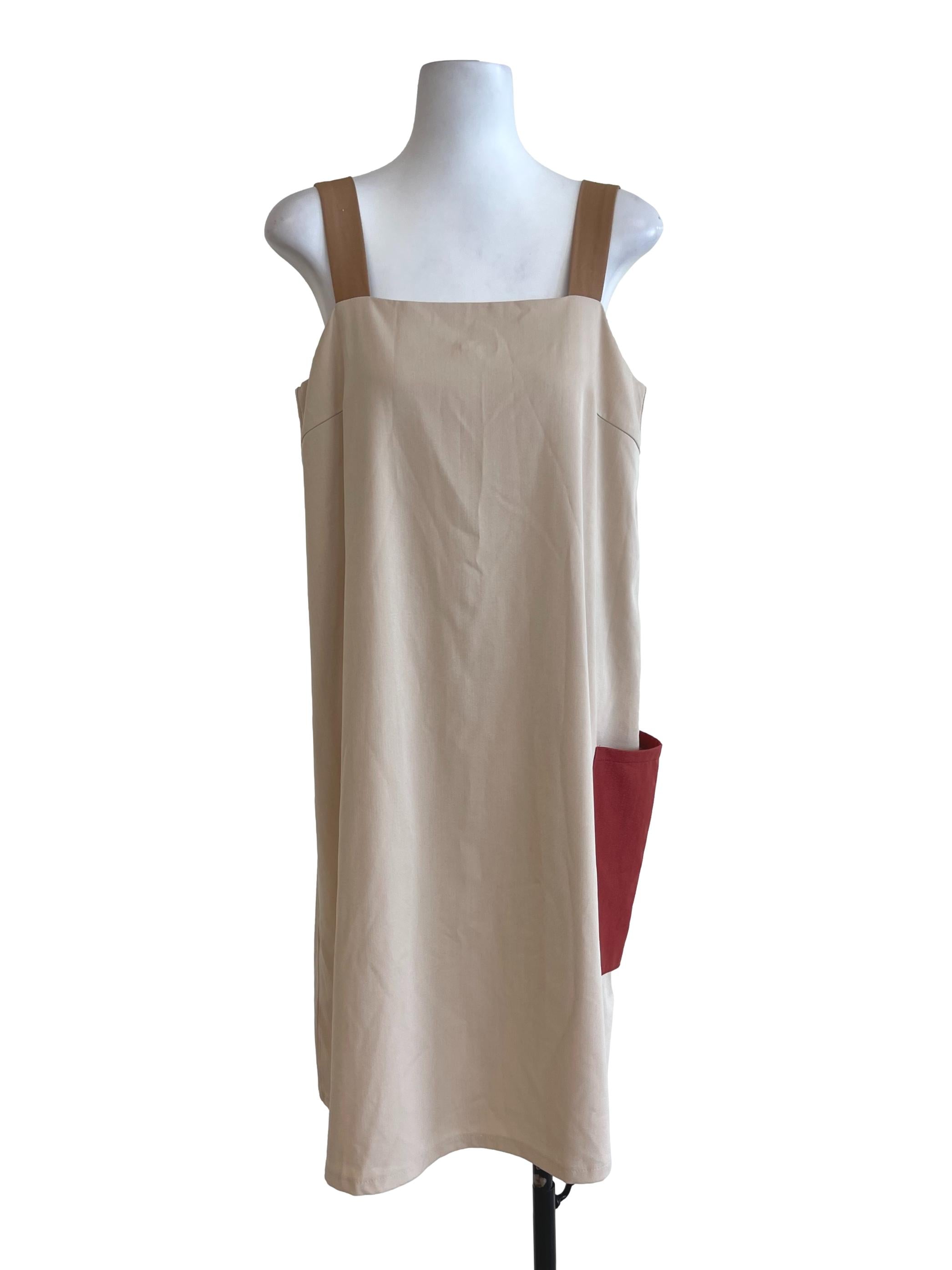 Beige Pocket Dress