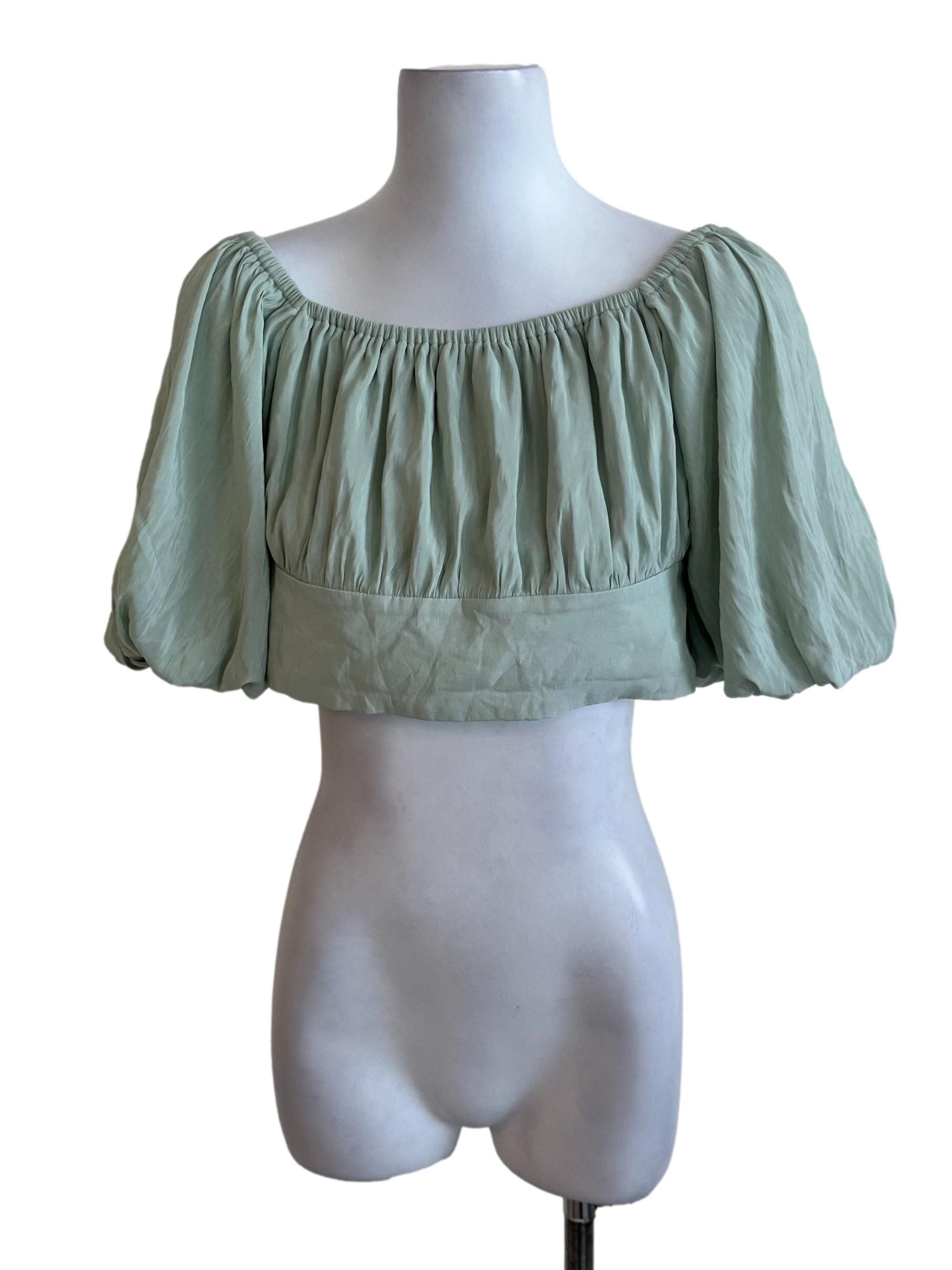 Mint Green Drape Top