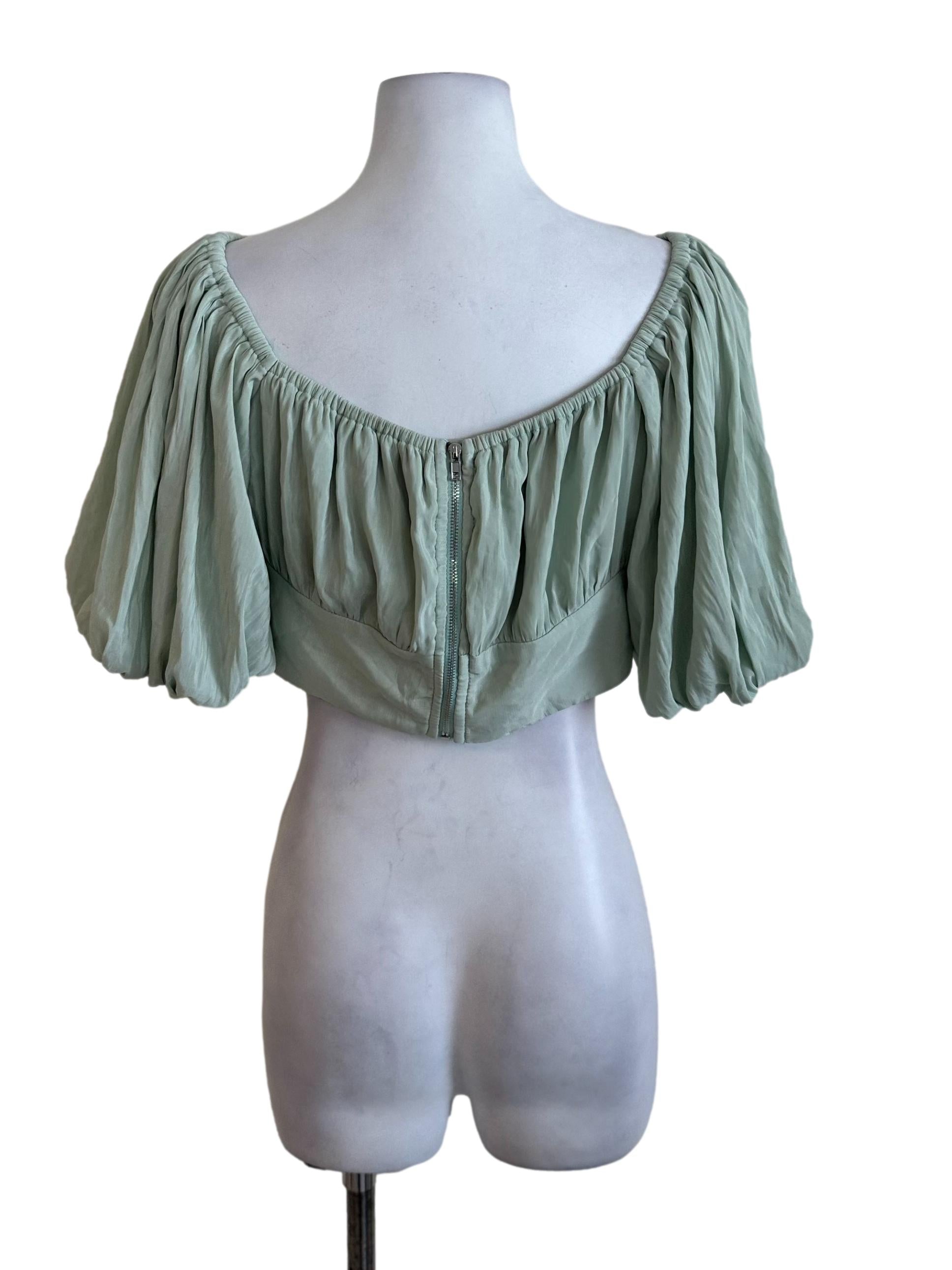Mint Green Drape Top