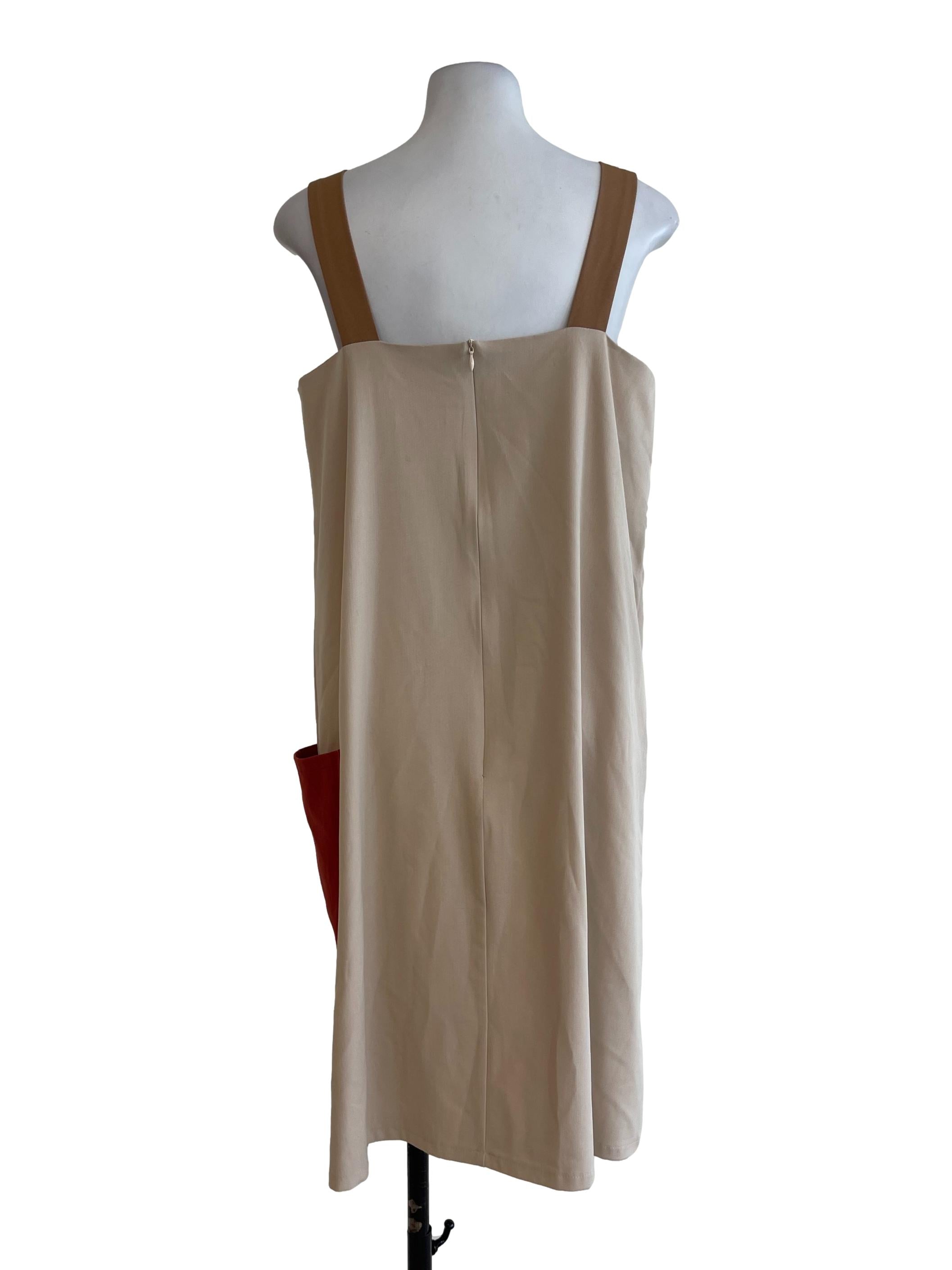 Beige Pocket Dress