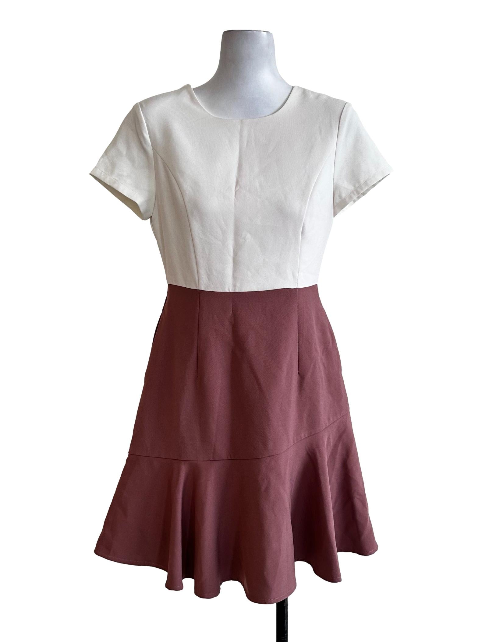 Rosewood Pink Plain Mini Dress