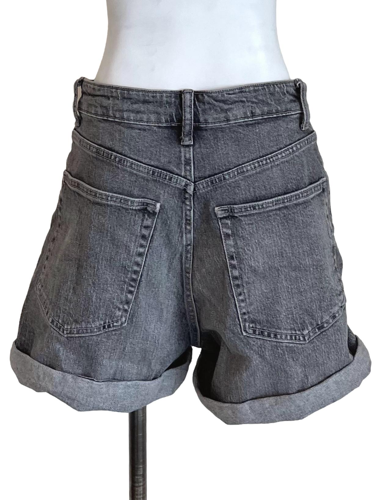Shadow Washed Cuffed Jean Shorts
