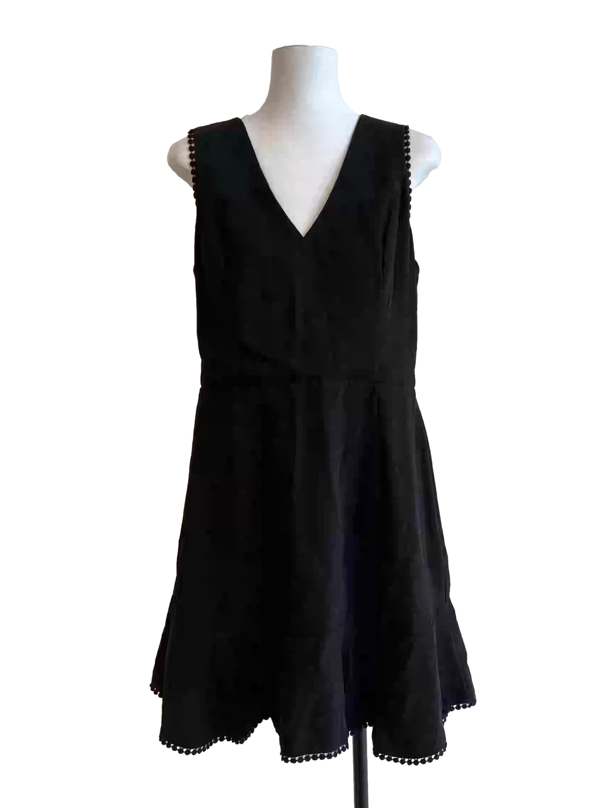 Onyx Black Sleeveless V-Neck Dress