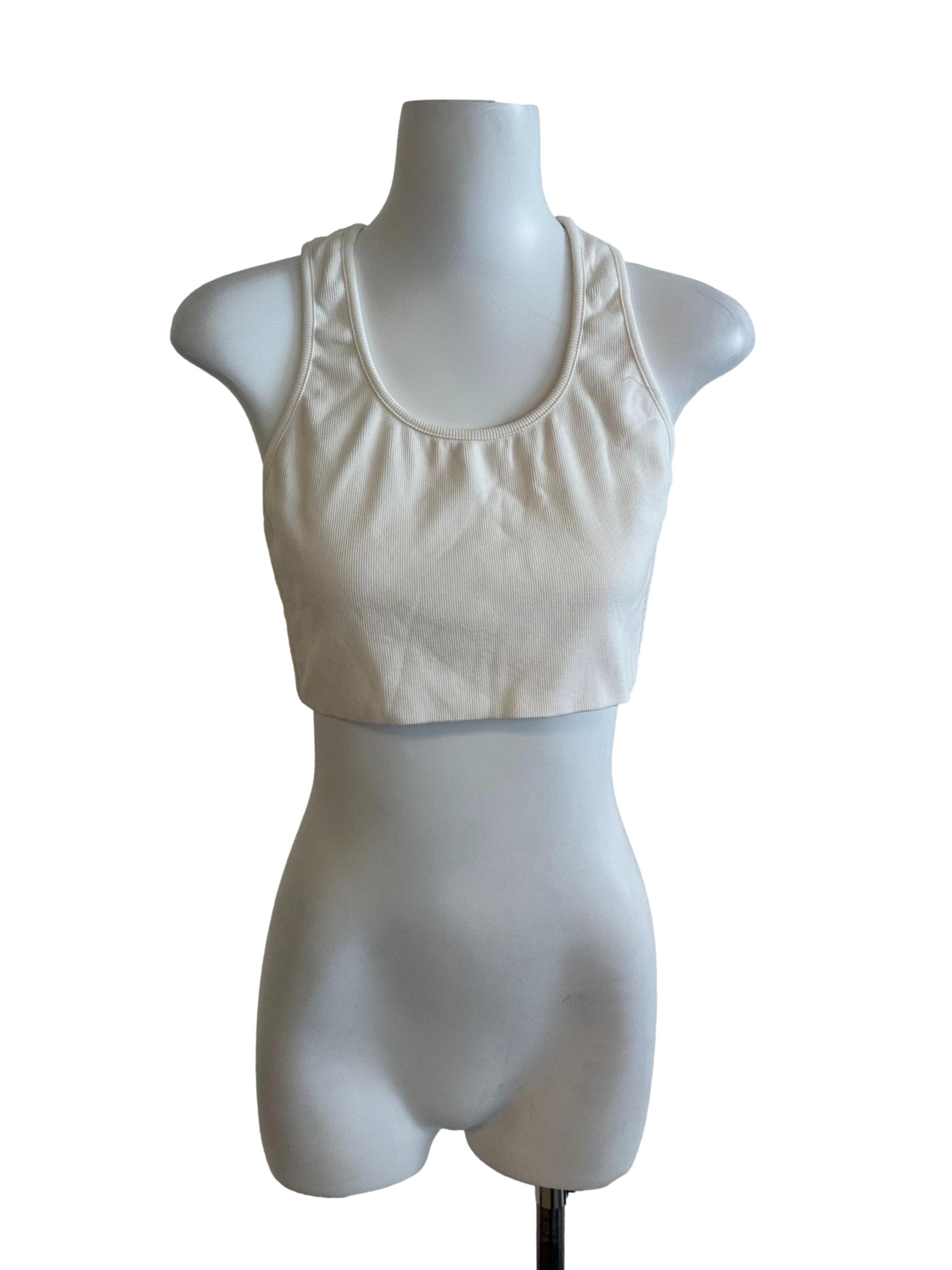 Oat Beige Crop Tank Top
