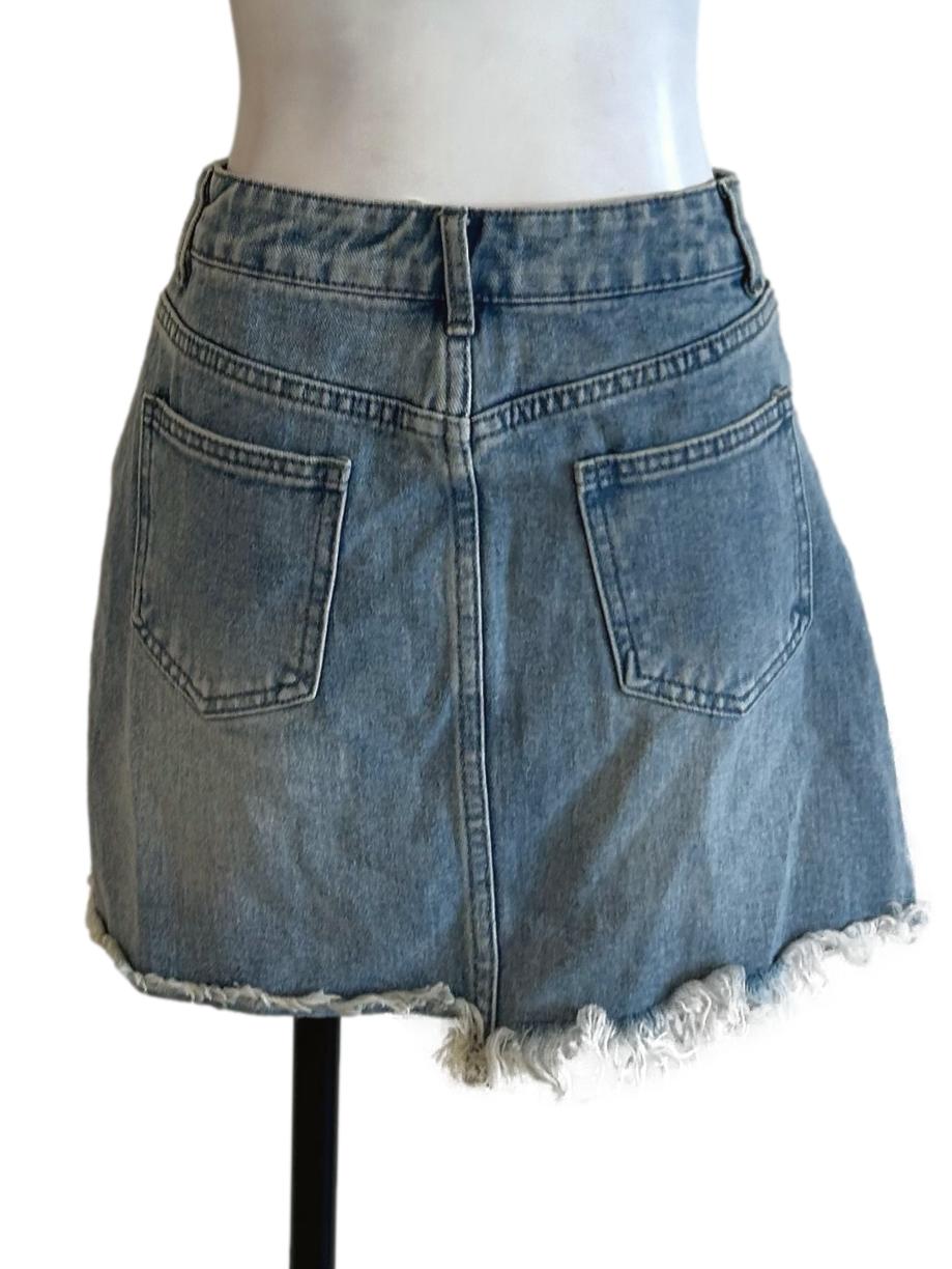 Blue Washed Denim Skirt TTR