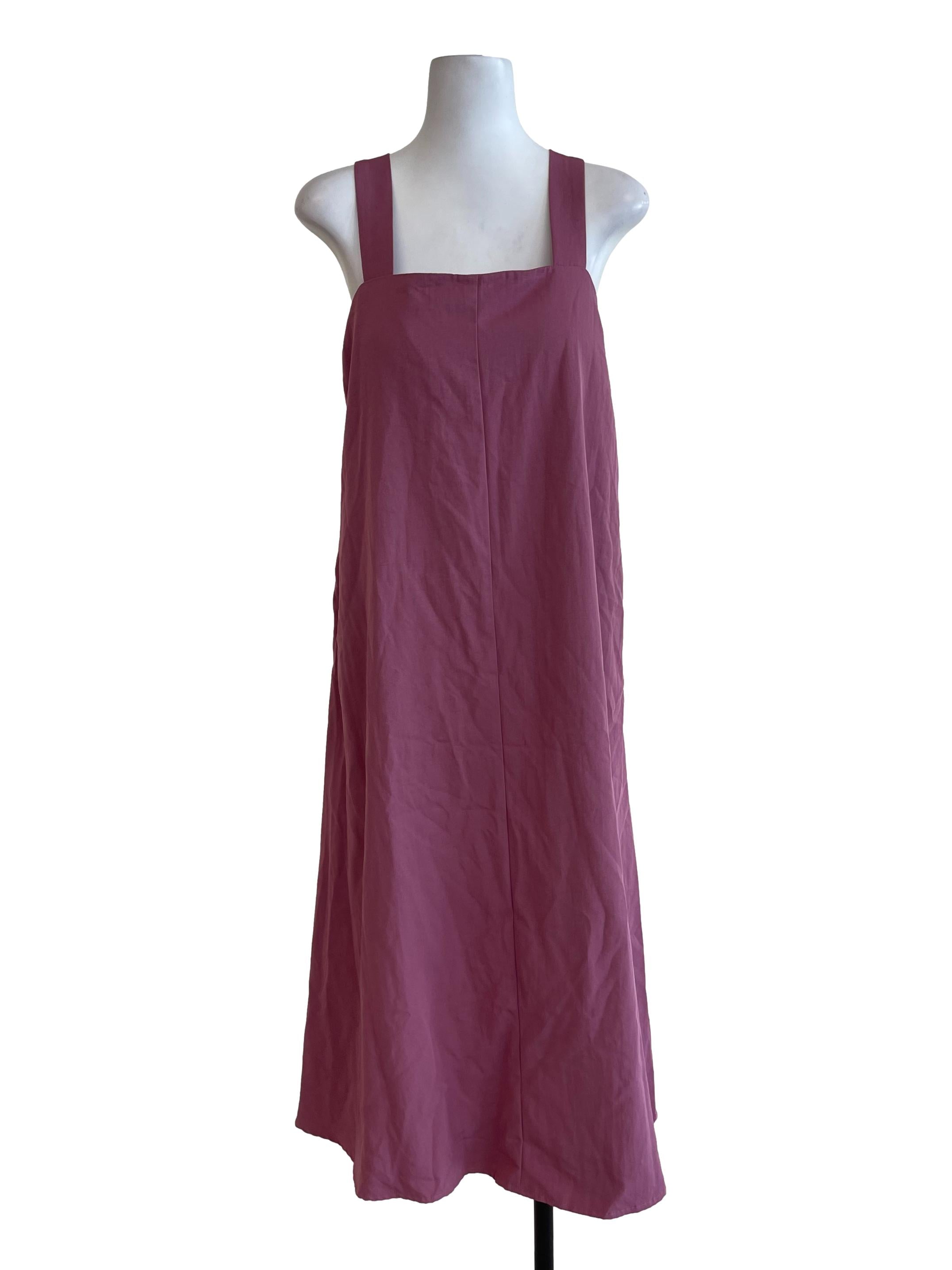 Rose Pink Plain Padded Dress