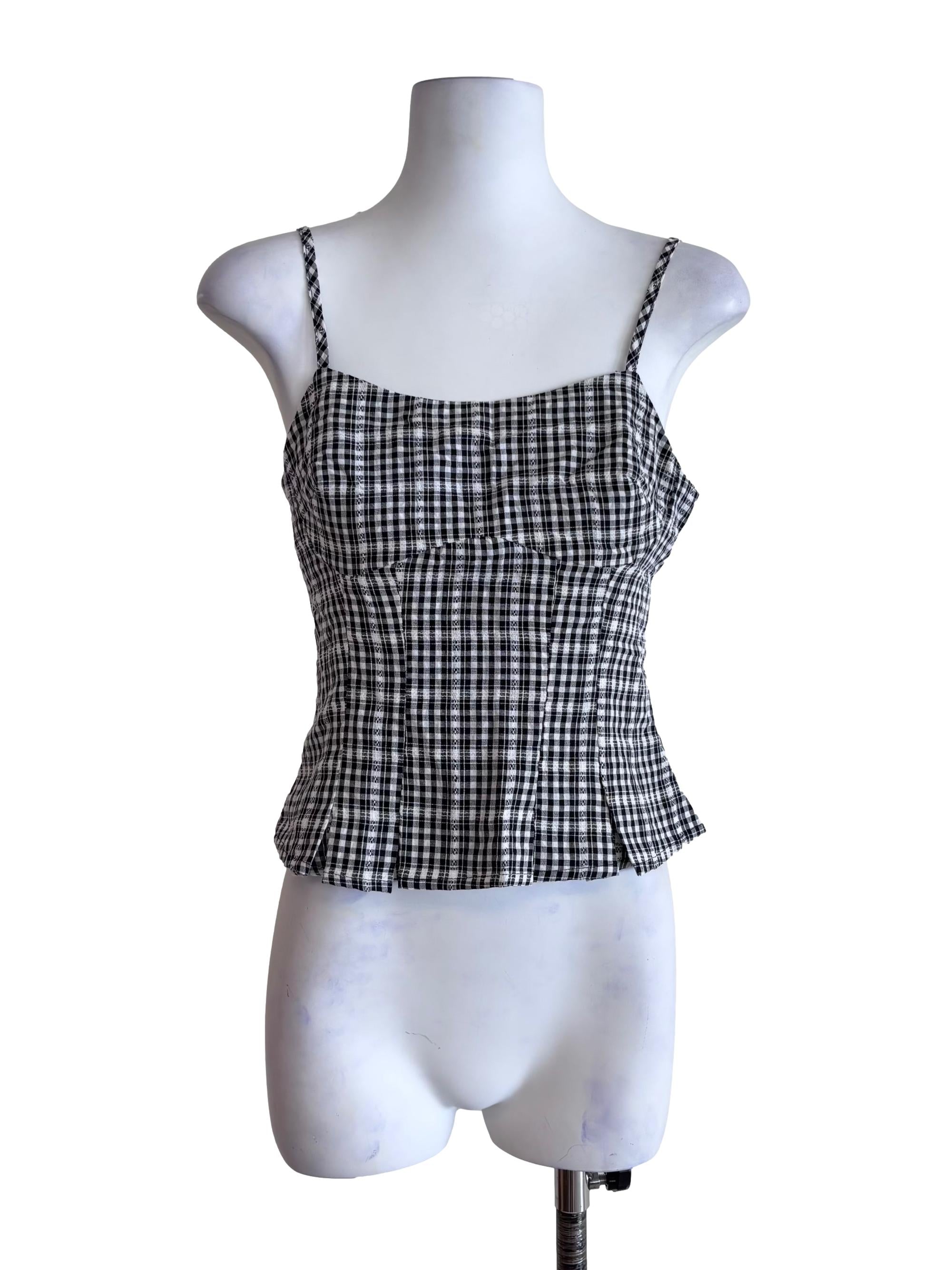 Black Lelia Pleated Top