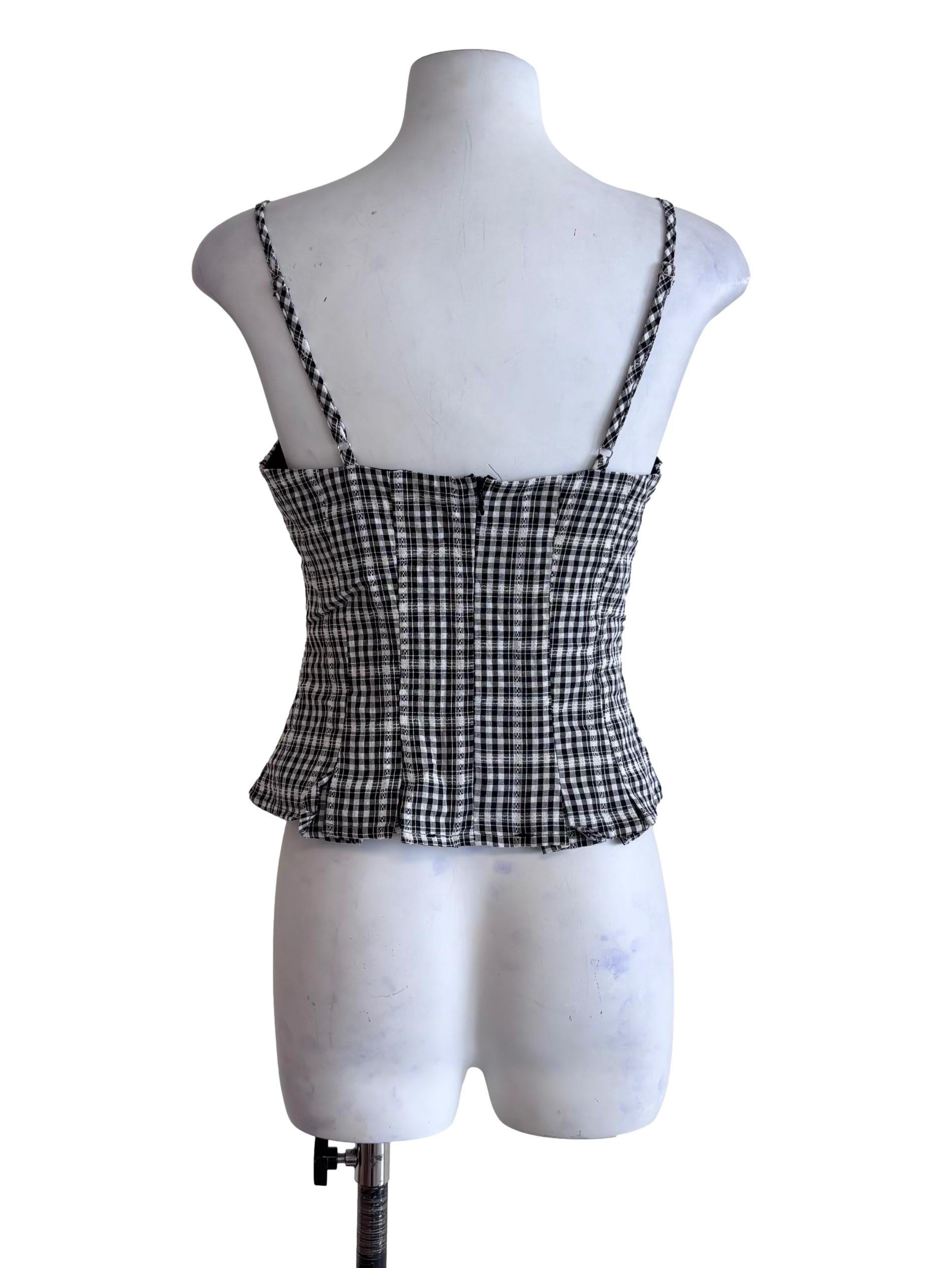 Black Lelia Pleated Top