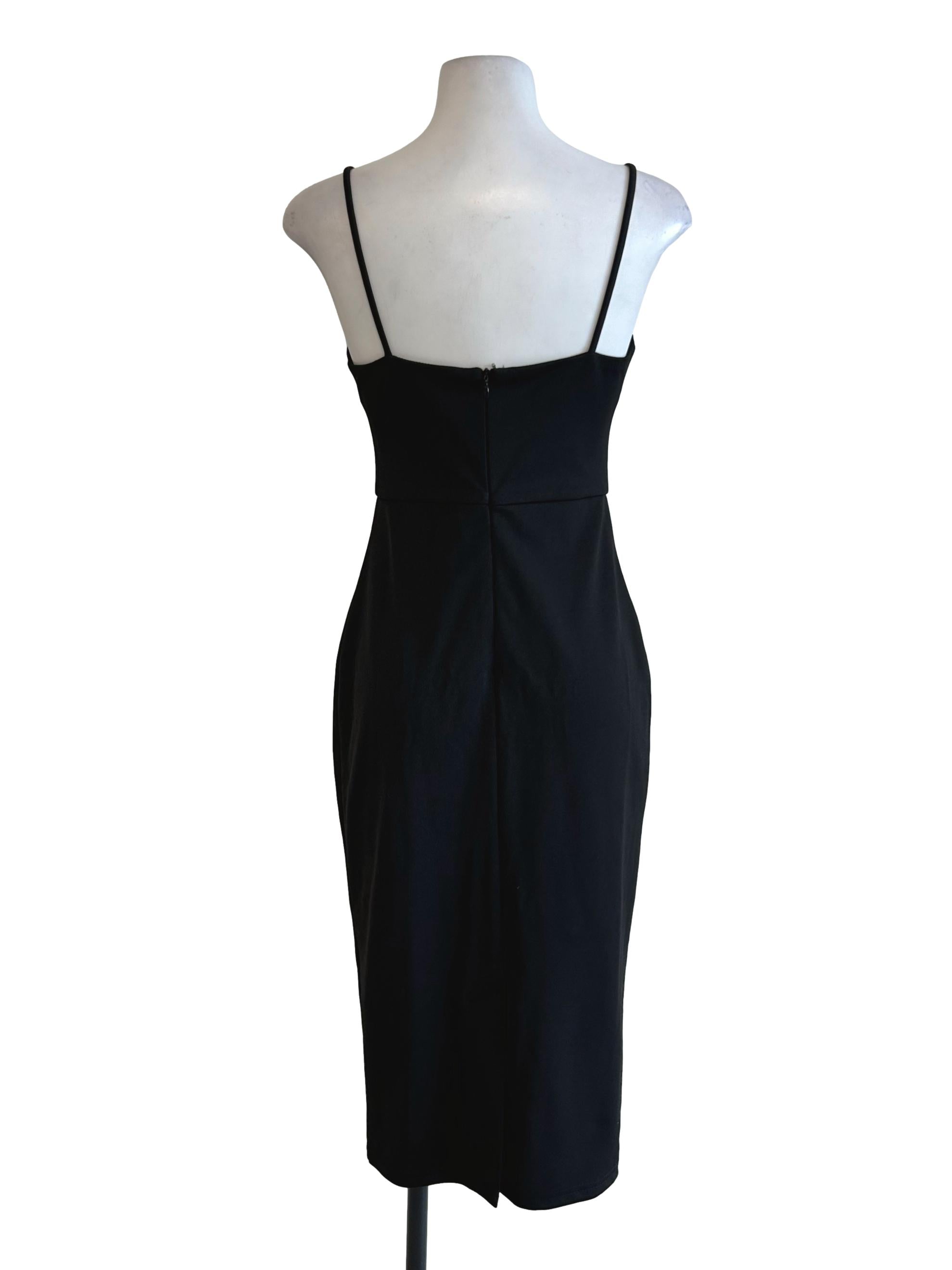 Pitch Black Cami Slit Dress