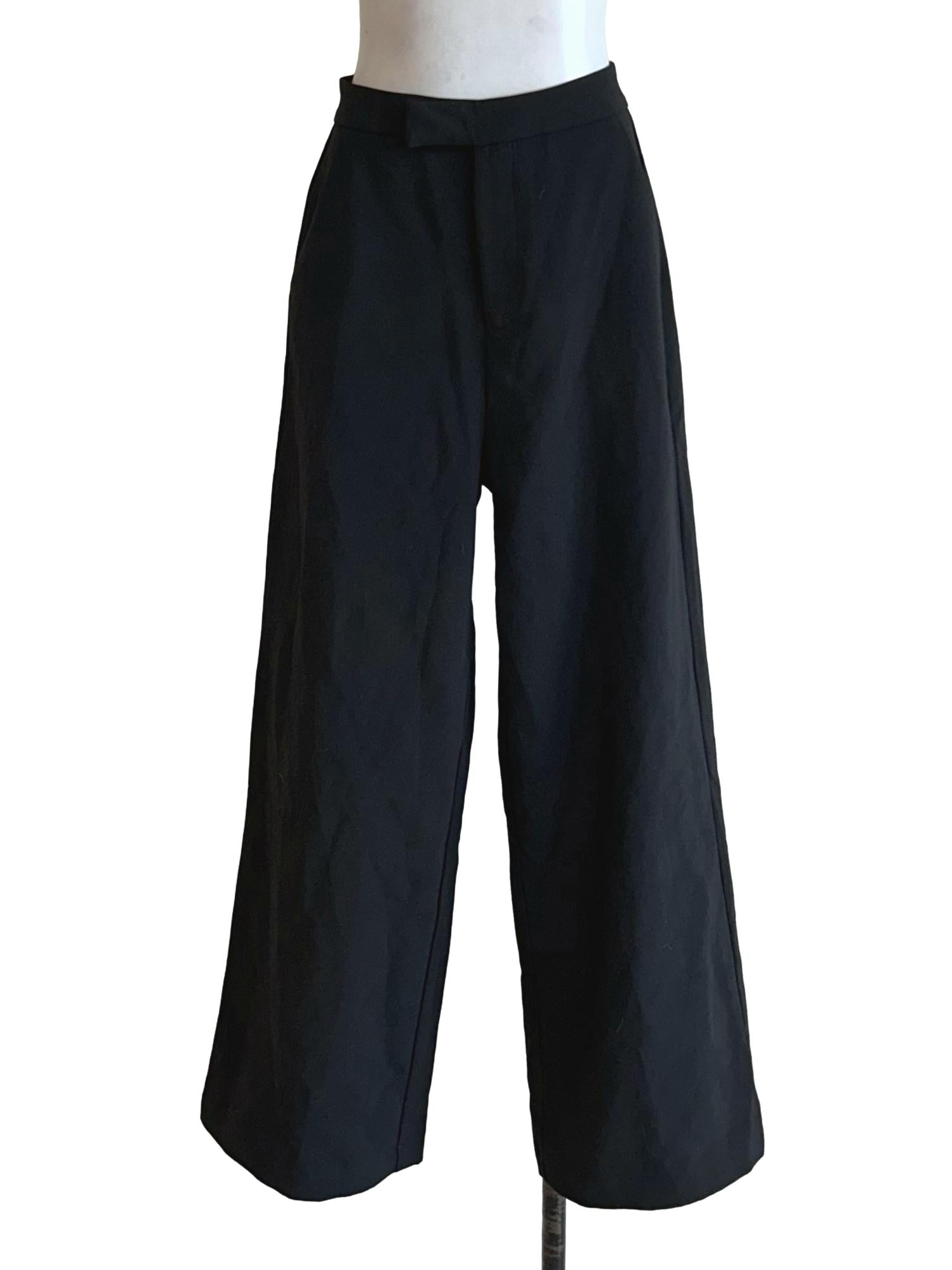 Pitch Black Straight Cut Pants