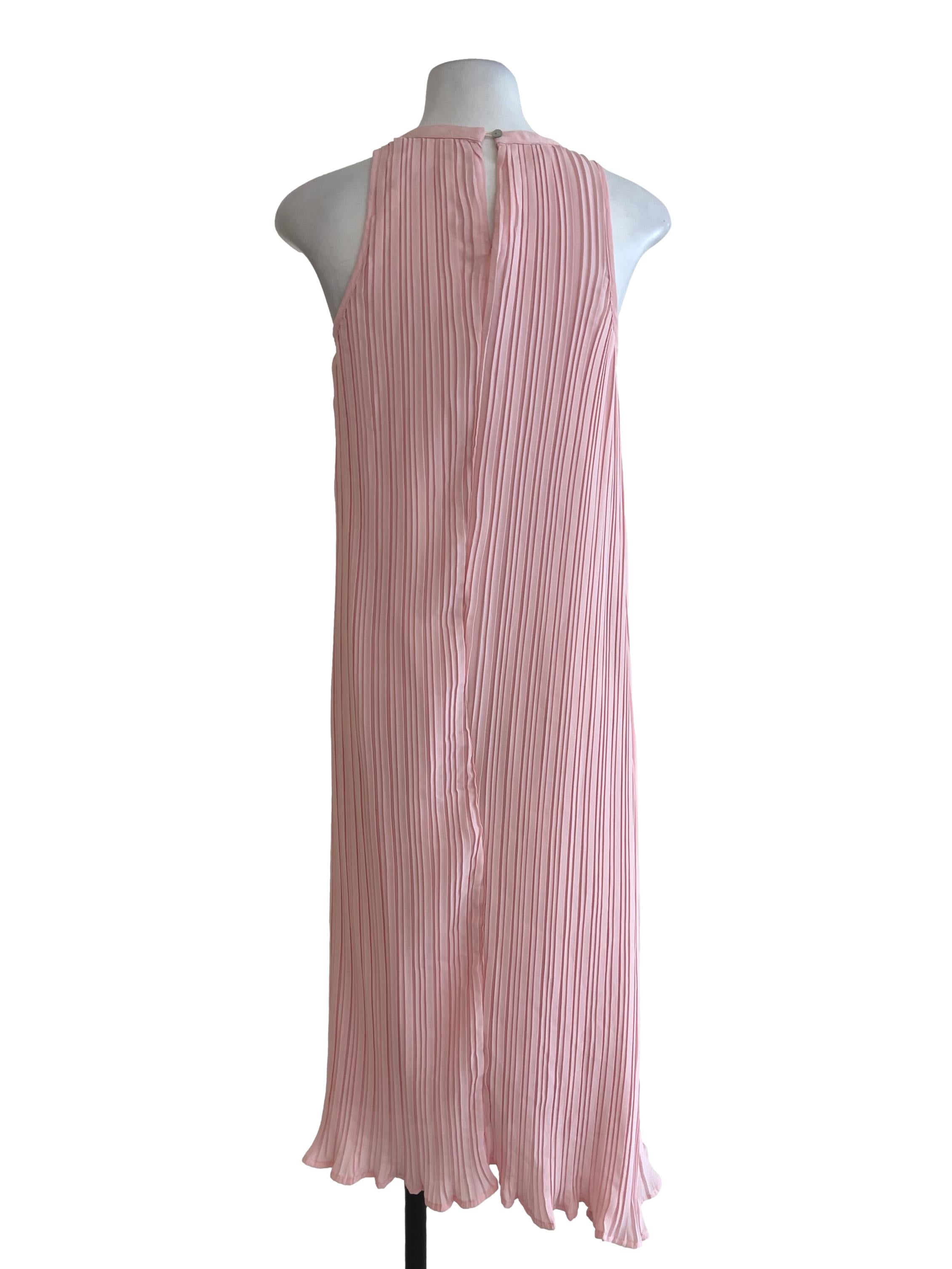 Pastel Pink Full Pleated Dress