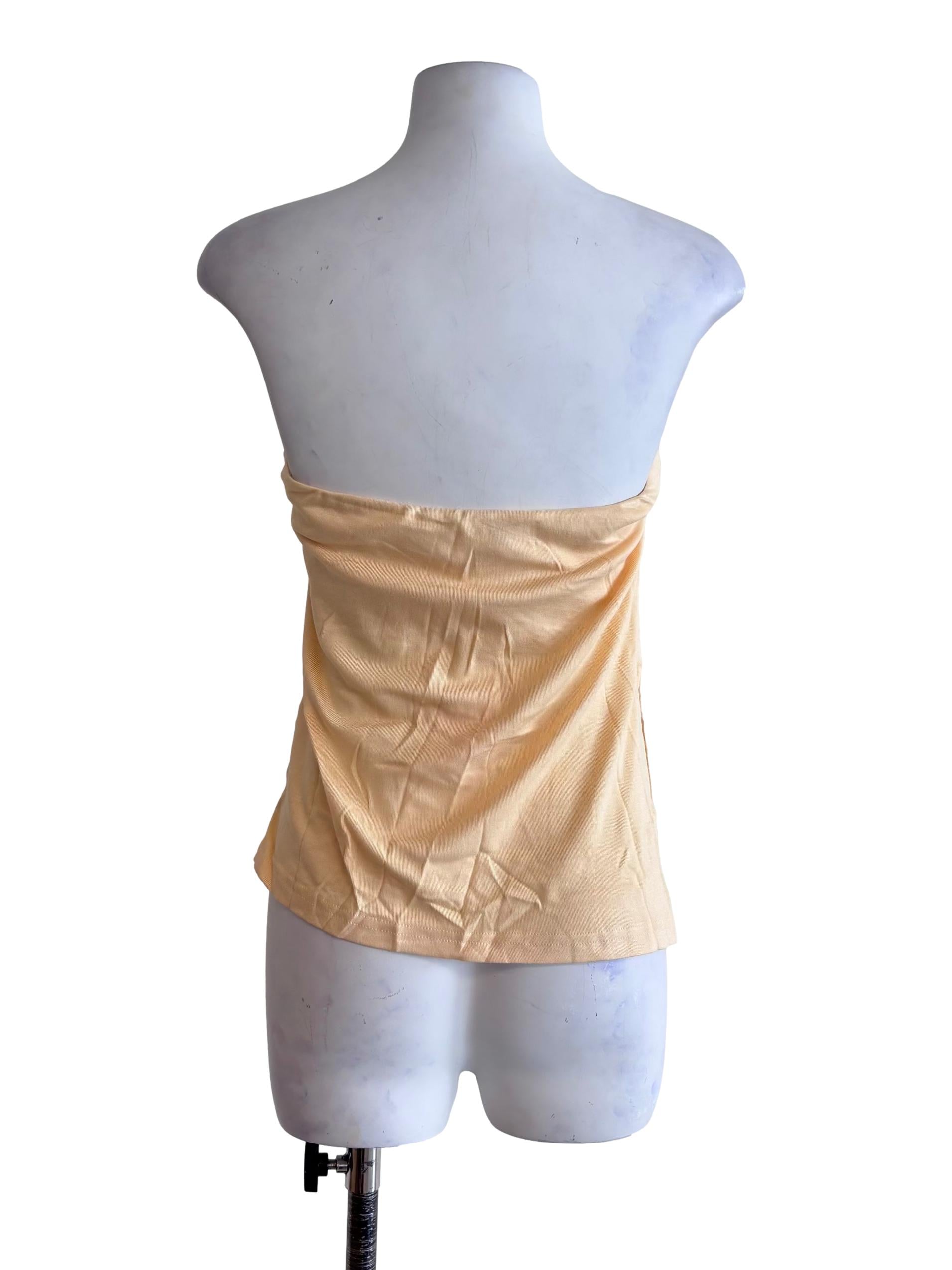 Yellow Ronni Asymmetrical Padded Tube Top