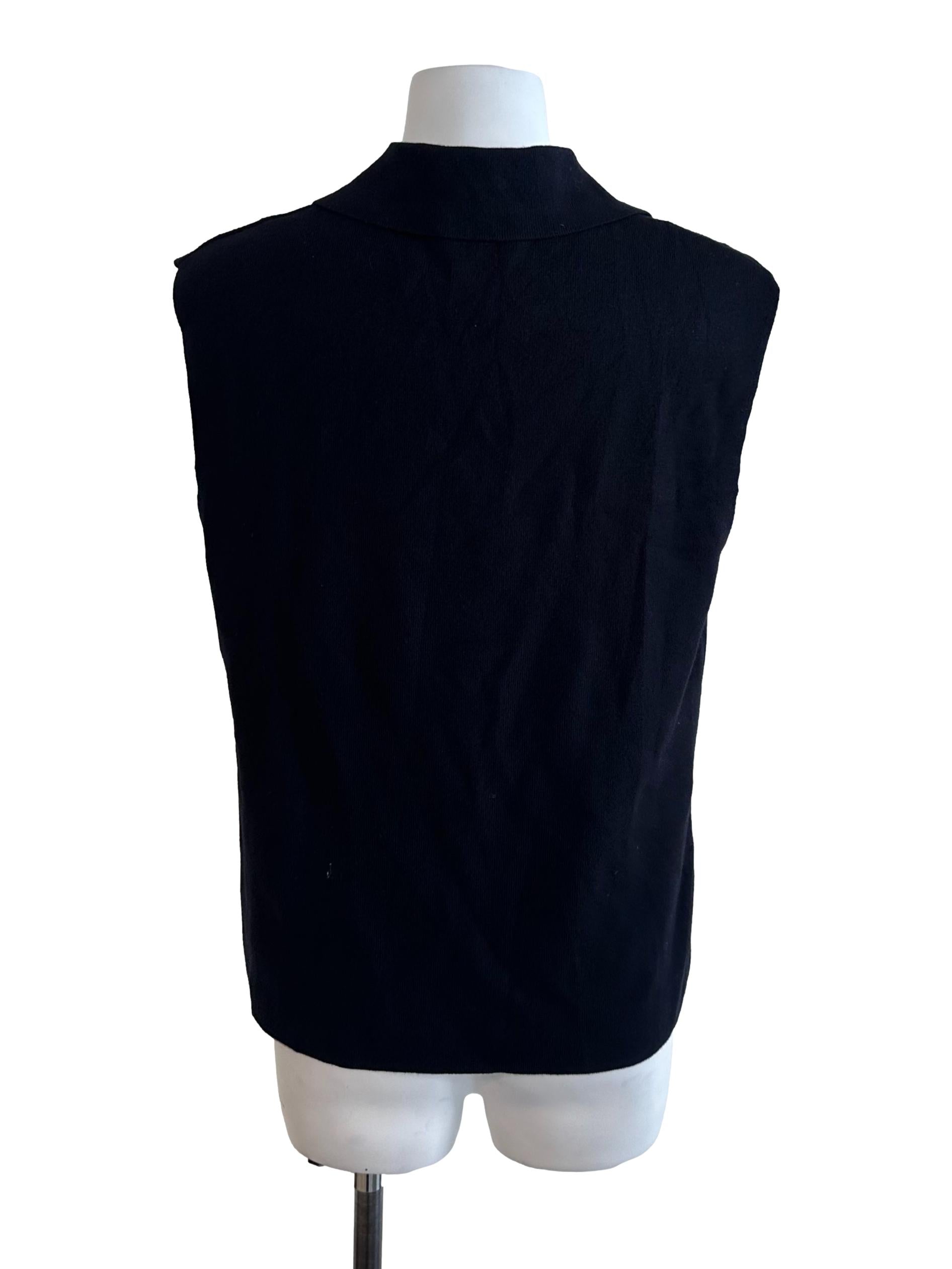 Midnight Blue Knit V Neck Top