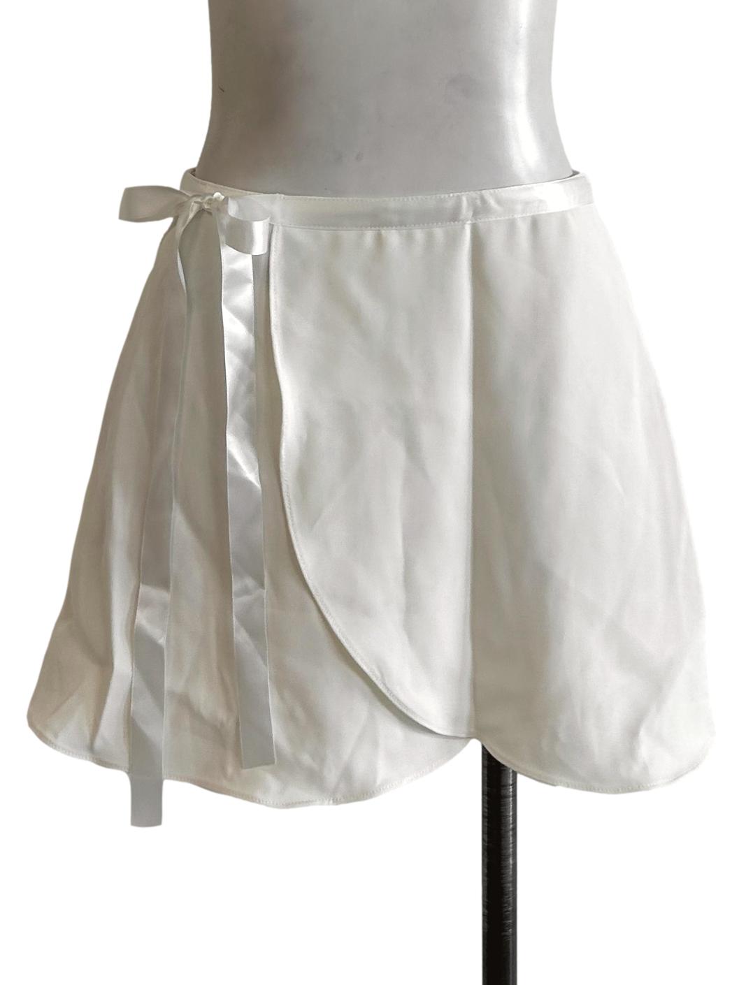 Chiffon White Flowy A-Line Skirt