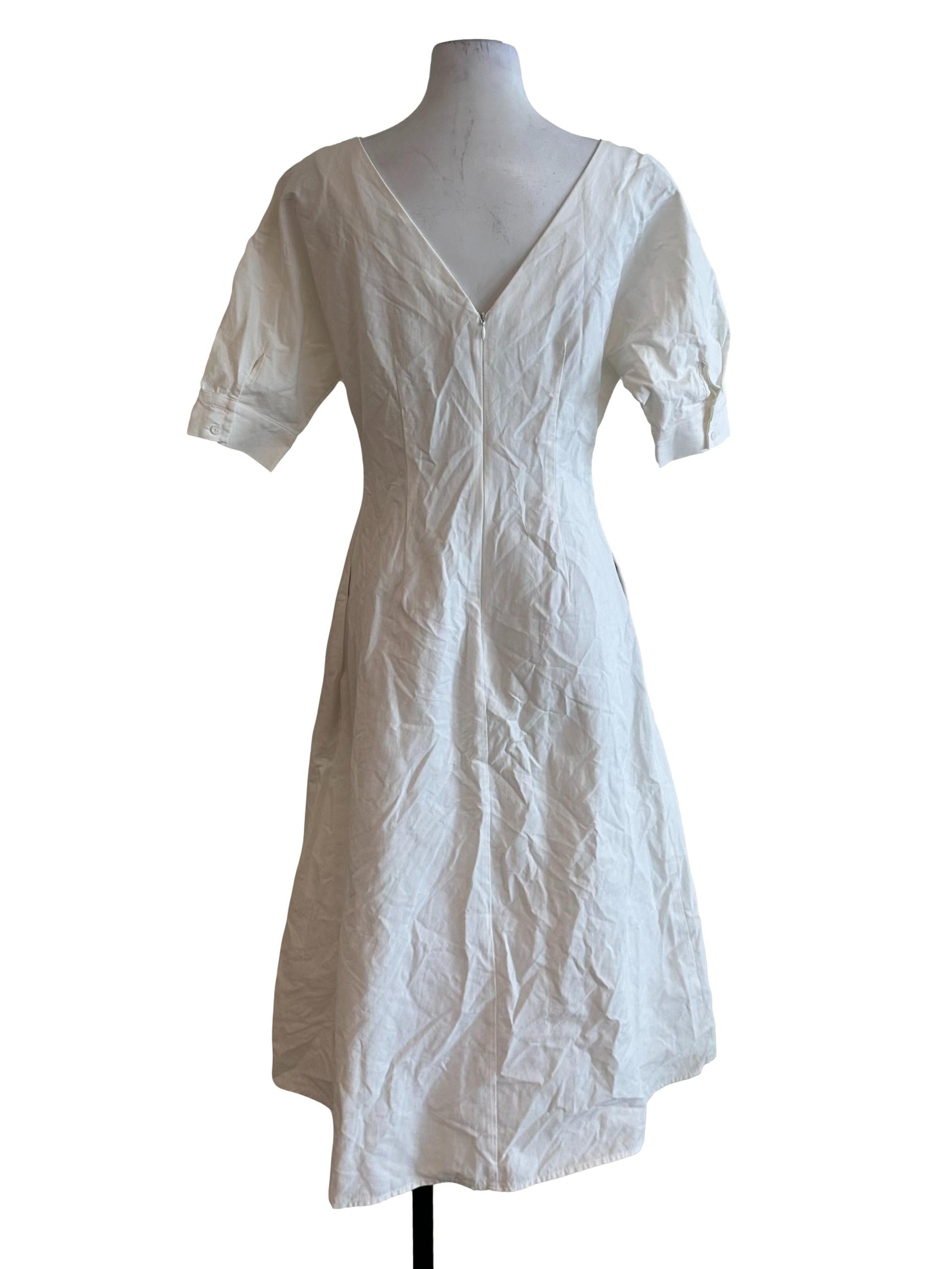 Ivory White Sabrina Neckline Sheath Dress OSN