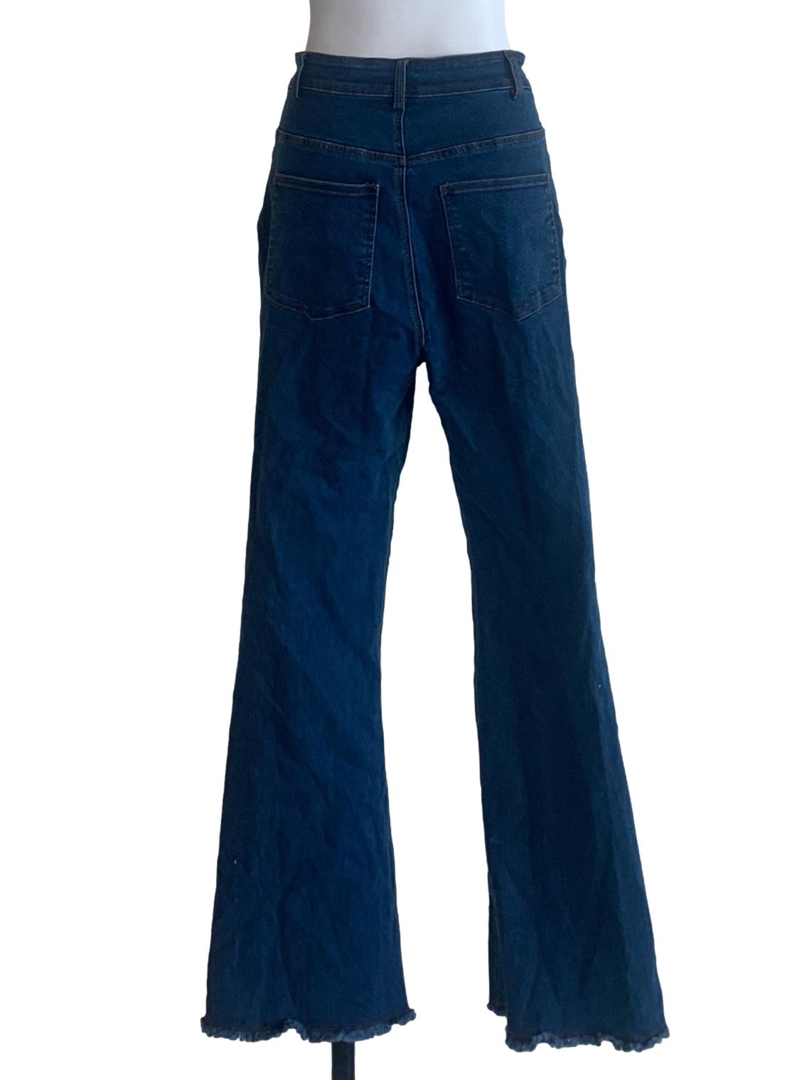 Denim Blue Flare Cut Jeans