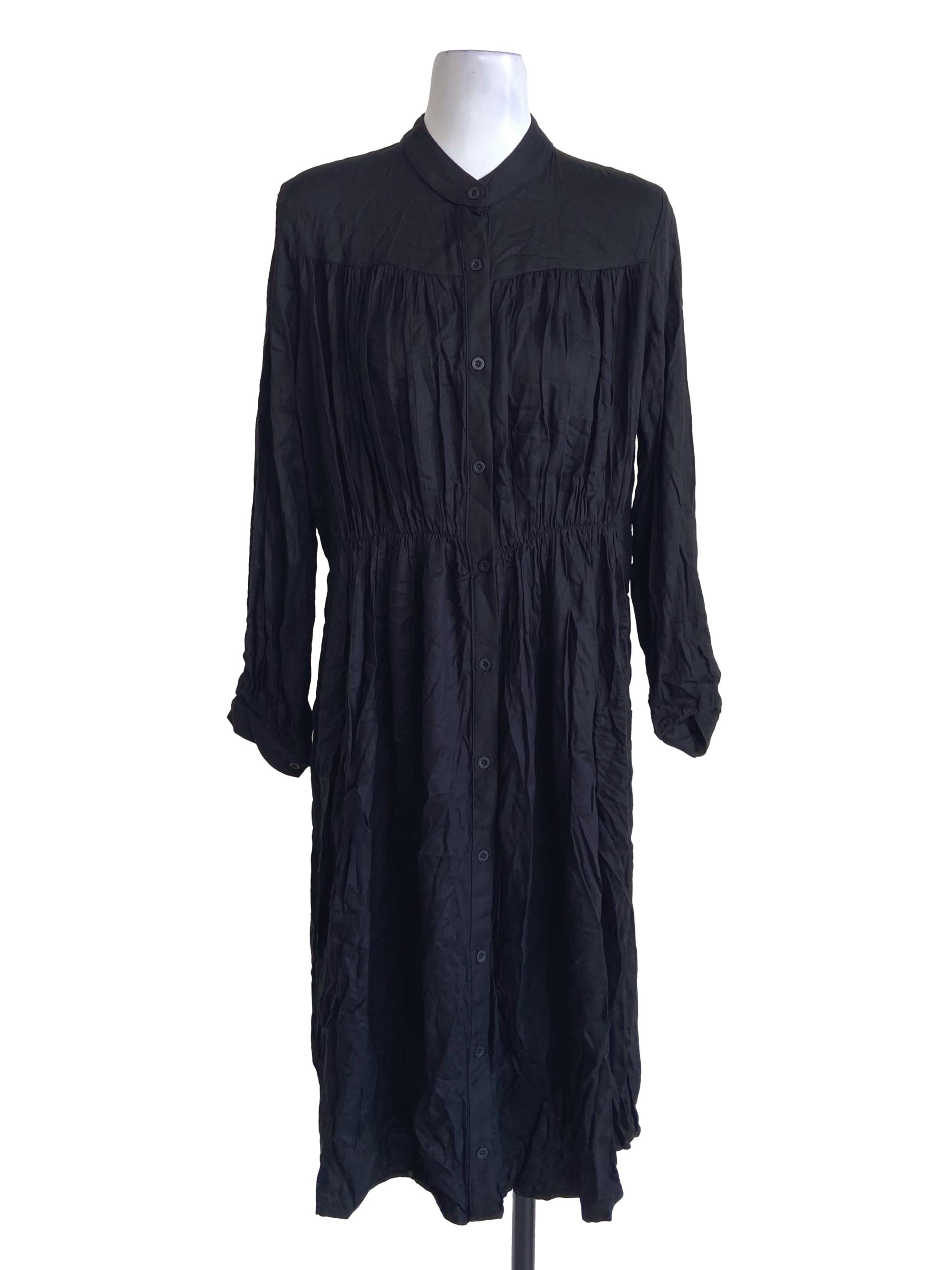 Black Button Down Shirt Dress