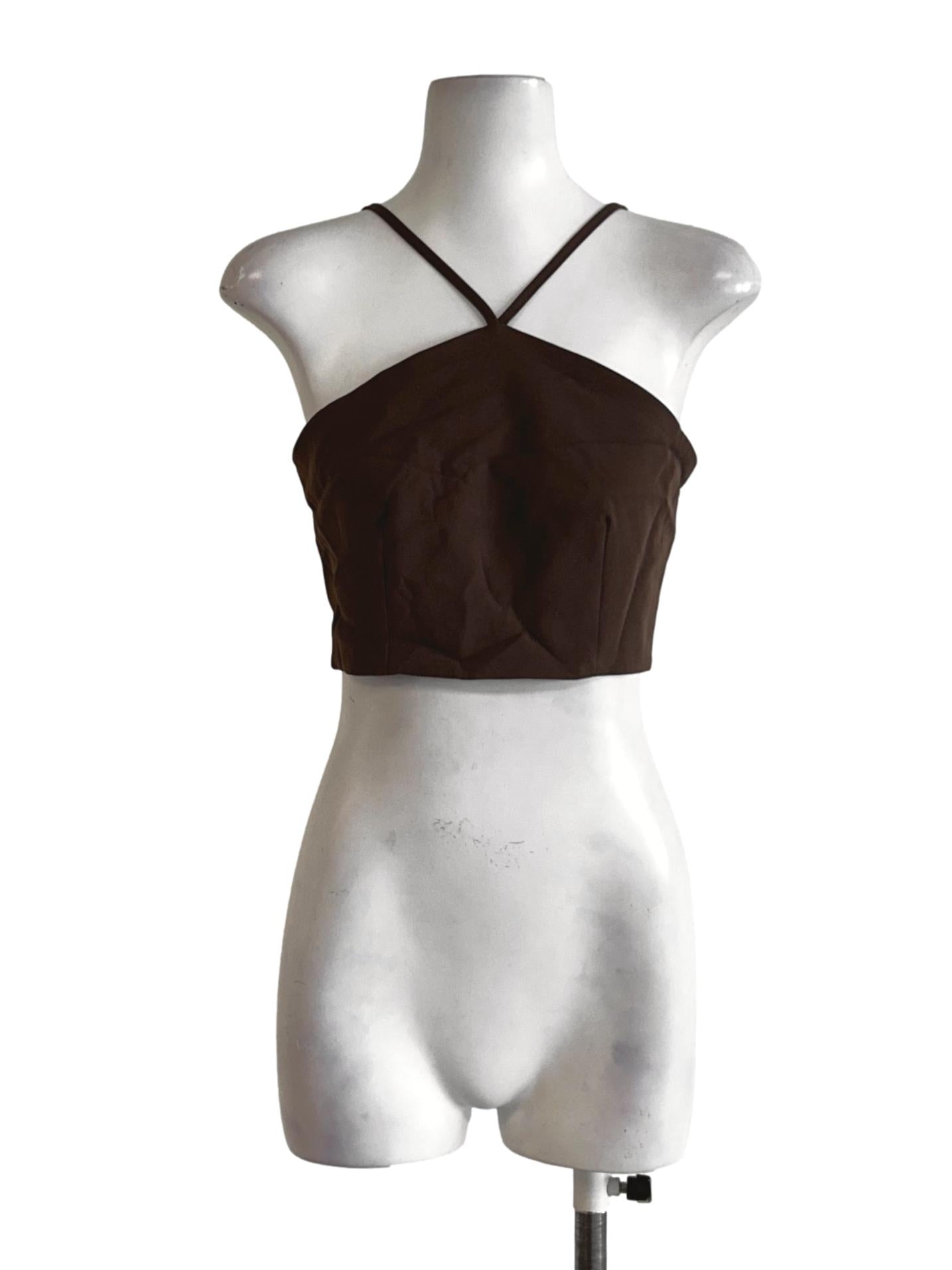 Walnut Brown Spaghetti Strap Top
