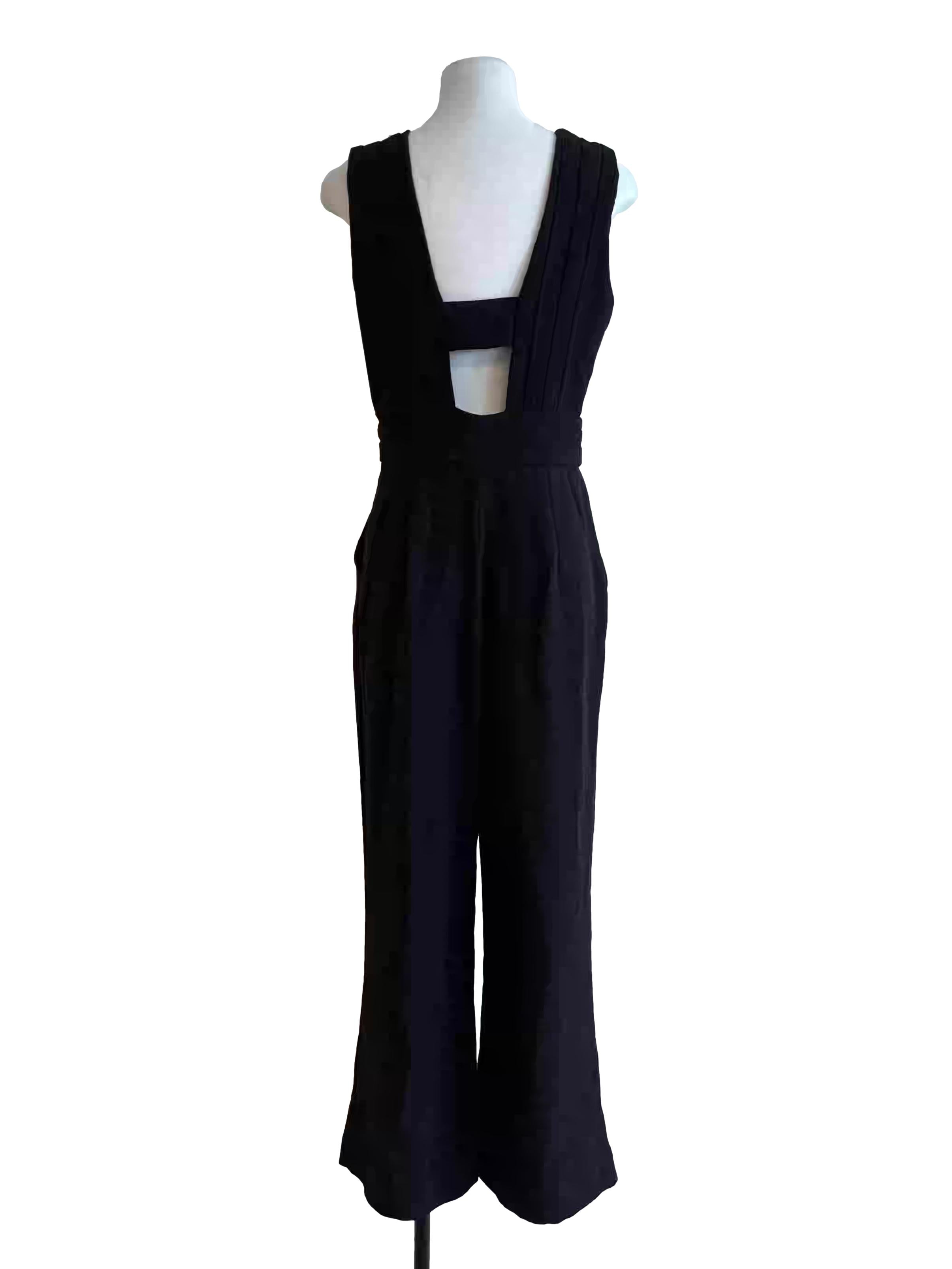 Onyx Black Sleeveless Flare Jumpsuit