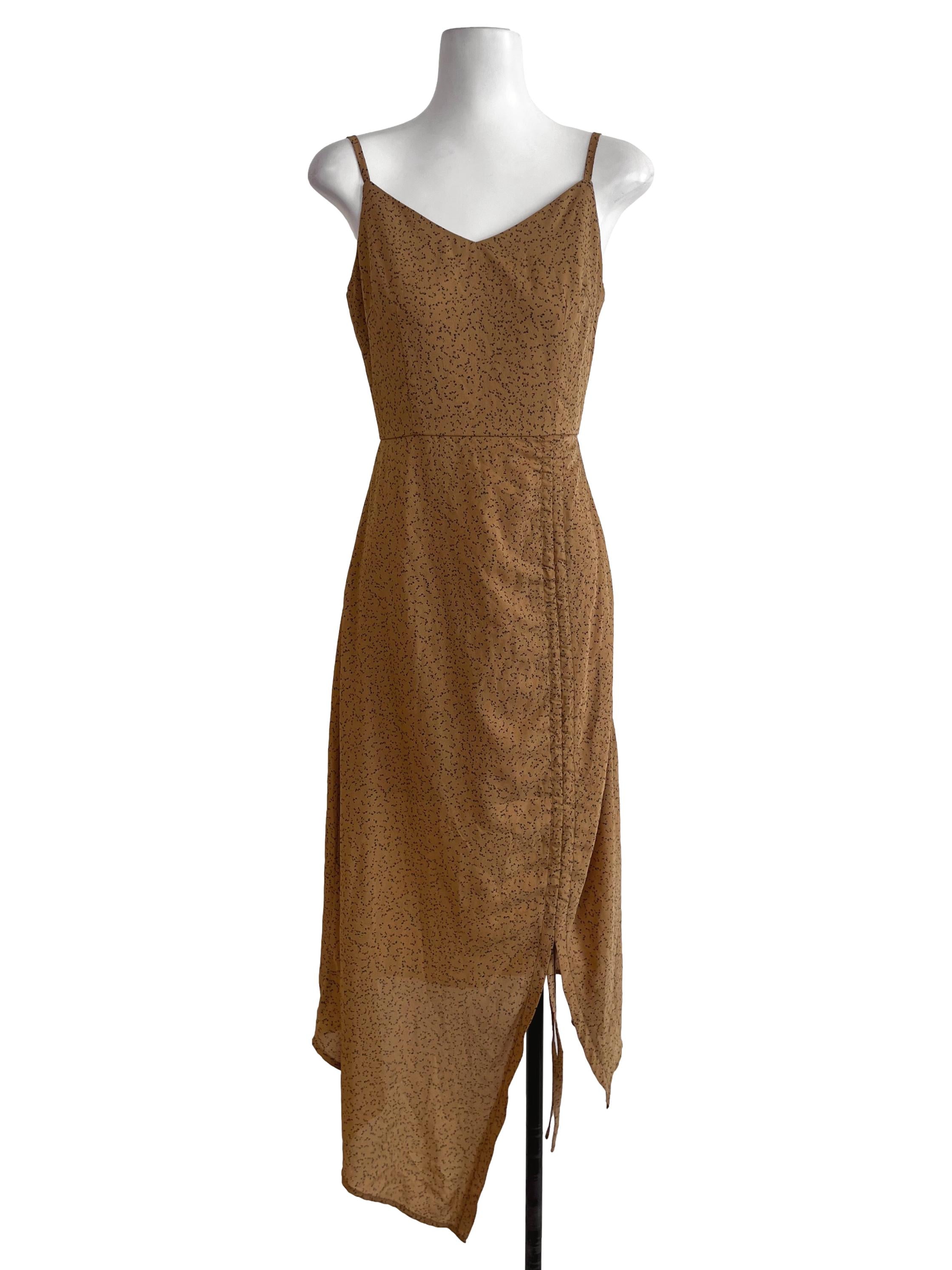 Dandelion Floral Pattern Spagathetti Strap Dress YHF