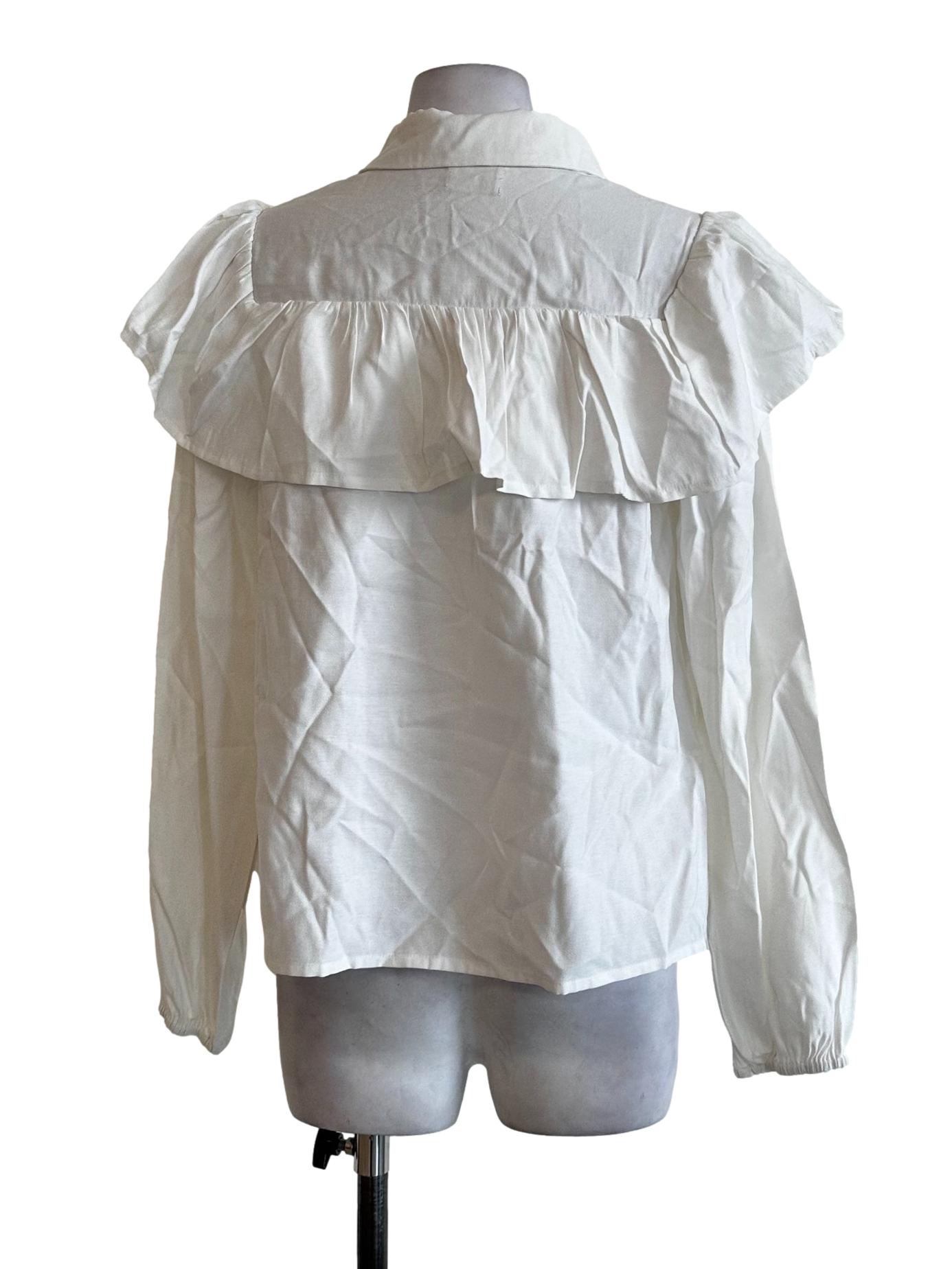 Daisy White Linen Long Sleeves Top