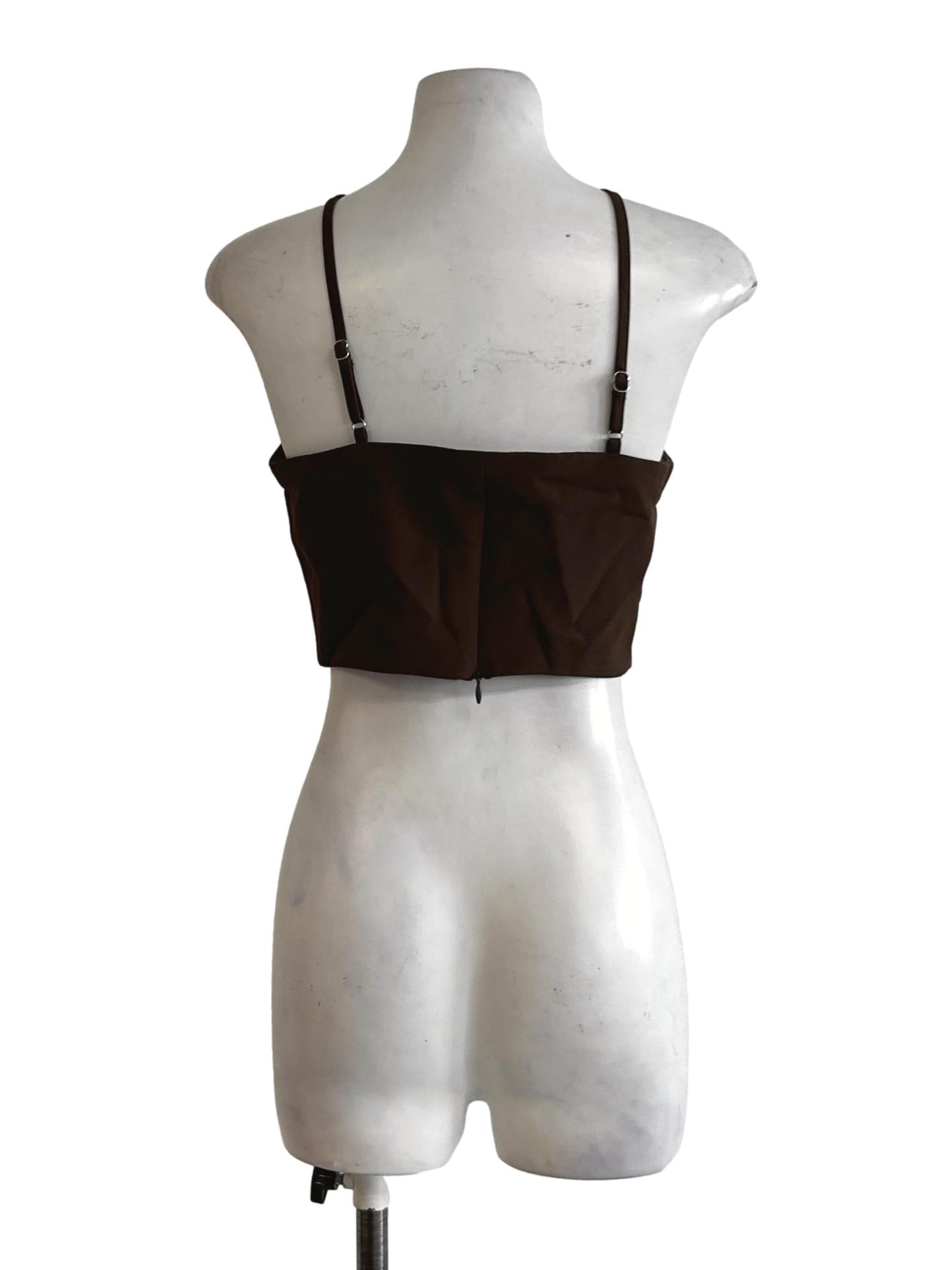 Walnut Brown Spaghetti Strap Top