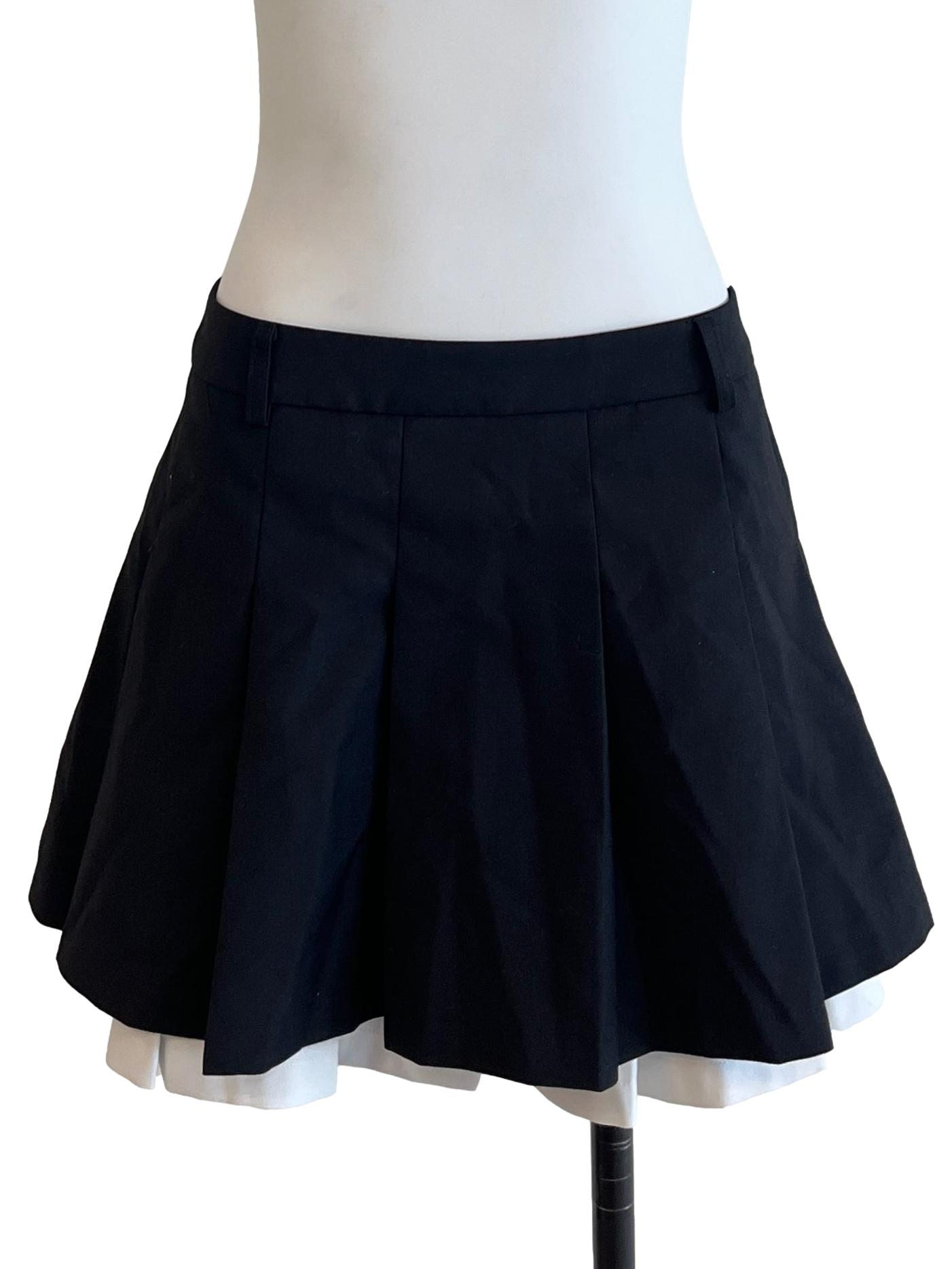 Pitch Black Pleated Skorts