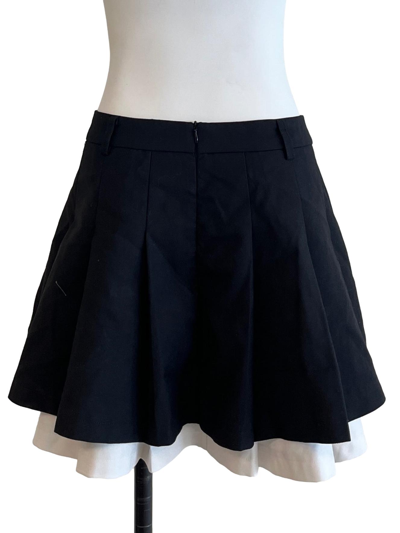 Pitch Black Pleated Skorts