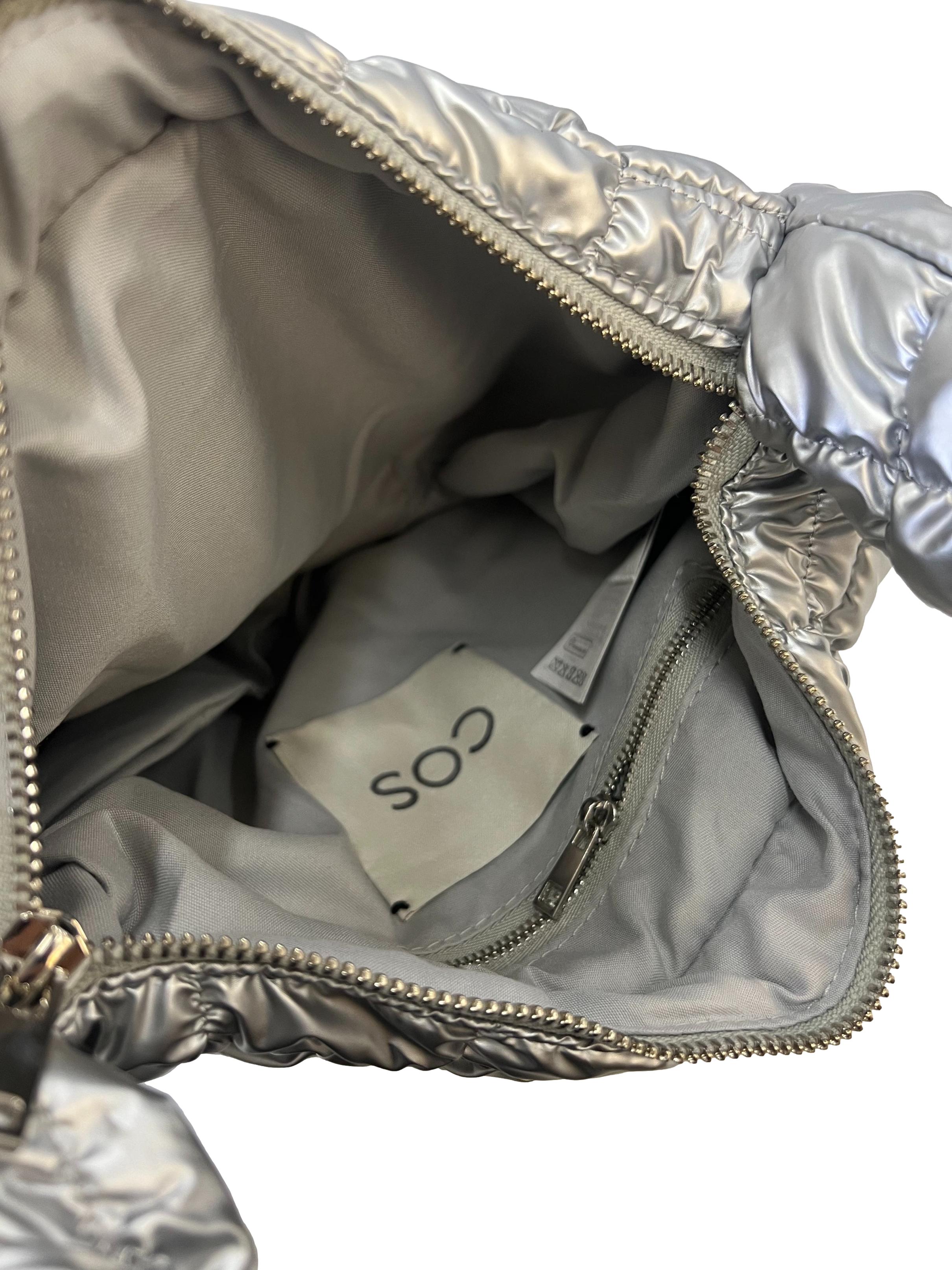 Silver Quilted Micro Bag