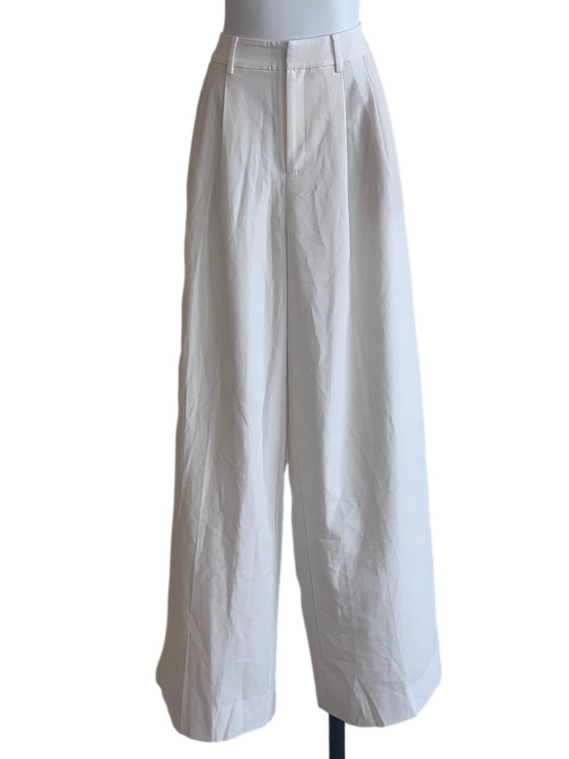 Pearl White Wide Leg Pants