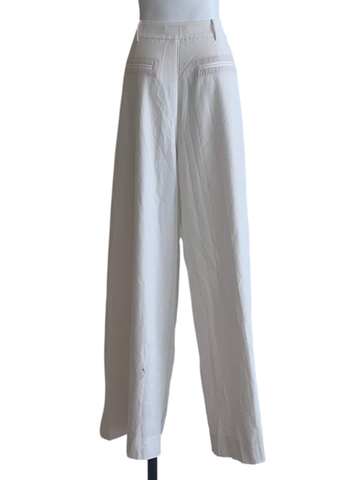 Pearl White Wide Leg Pants