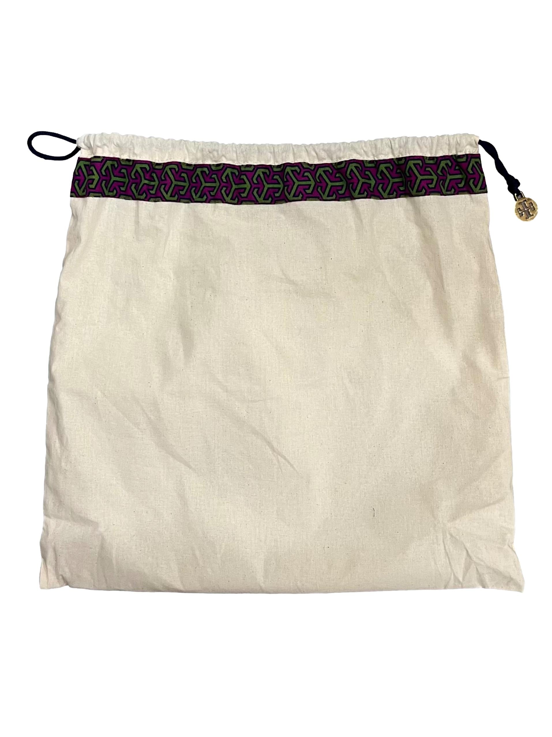 Blue Leather Floral Perforated Shoulder Bag