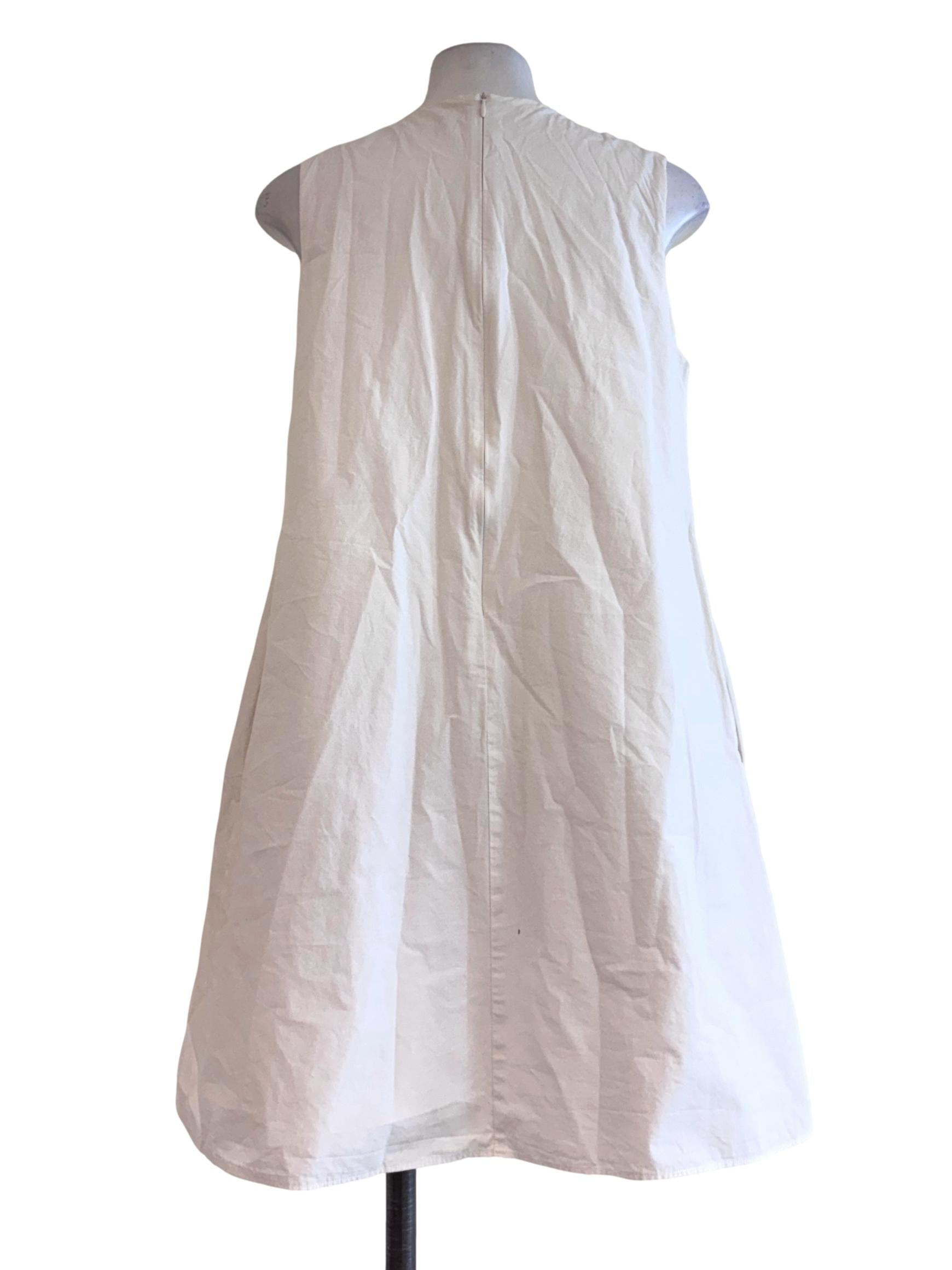 V-Neck Cotton Shift Dress OSN