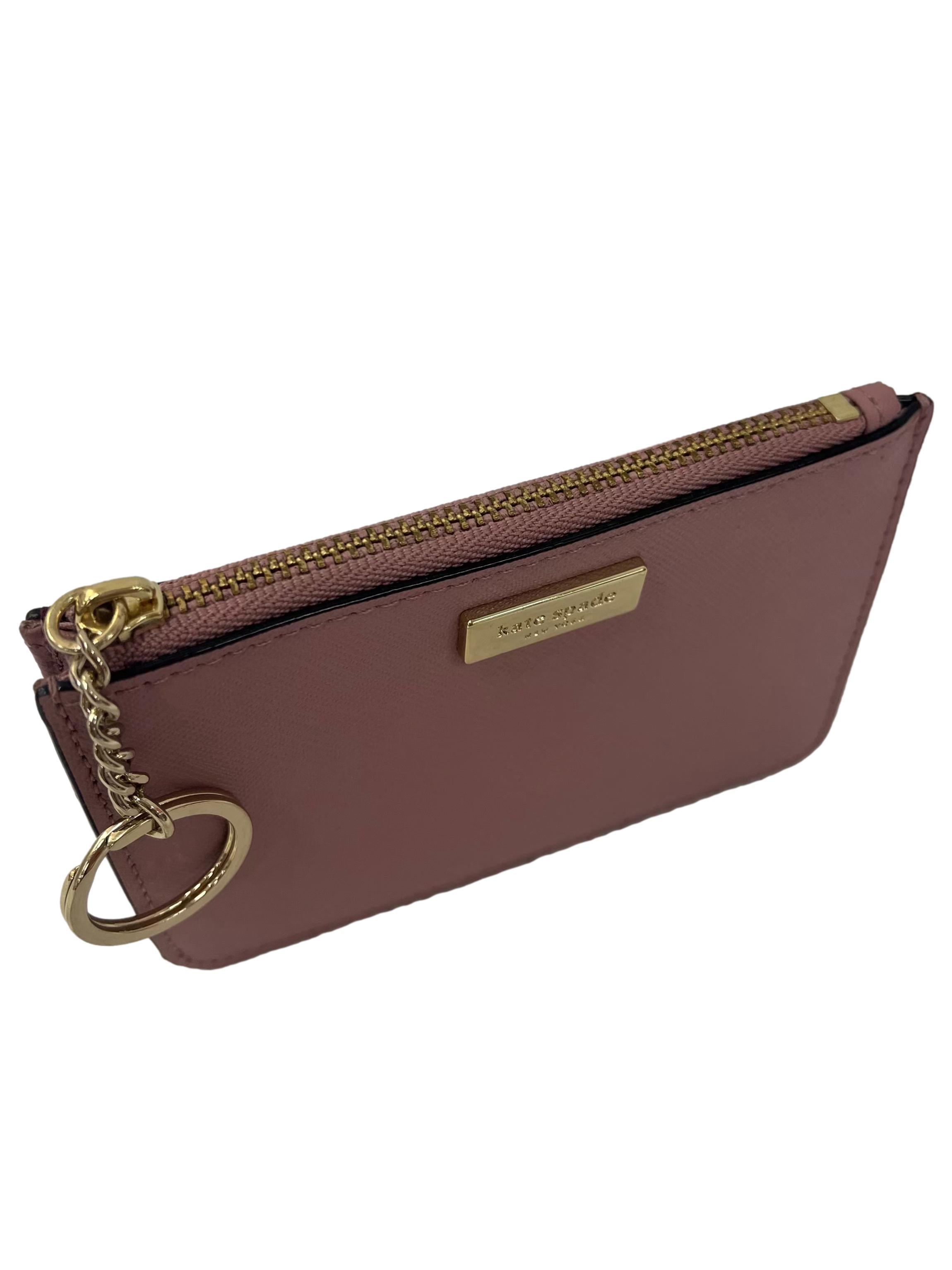 Pink Leather Bitsy Leather Cardholder