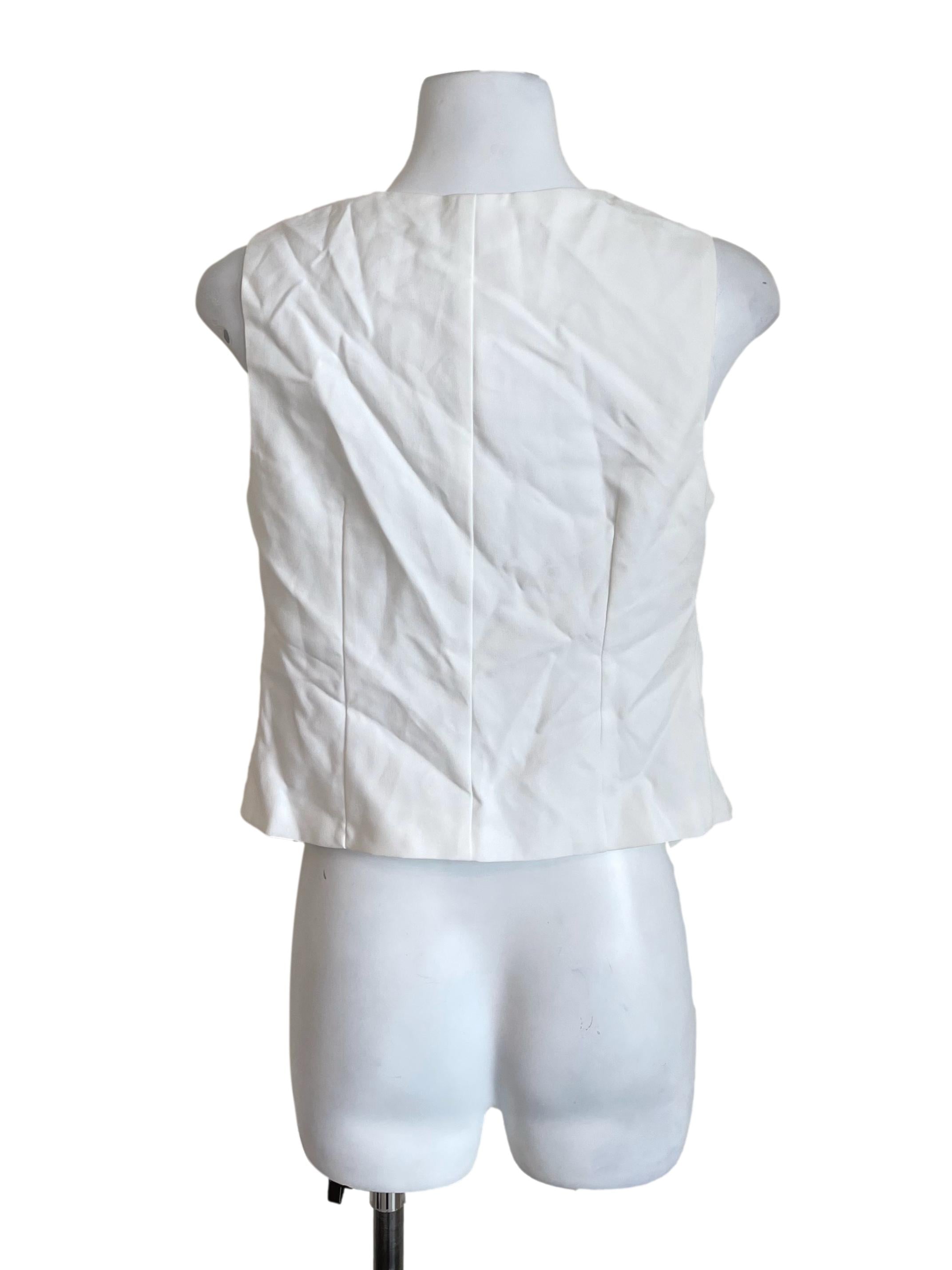 White Tie Knot Wrap Vest