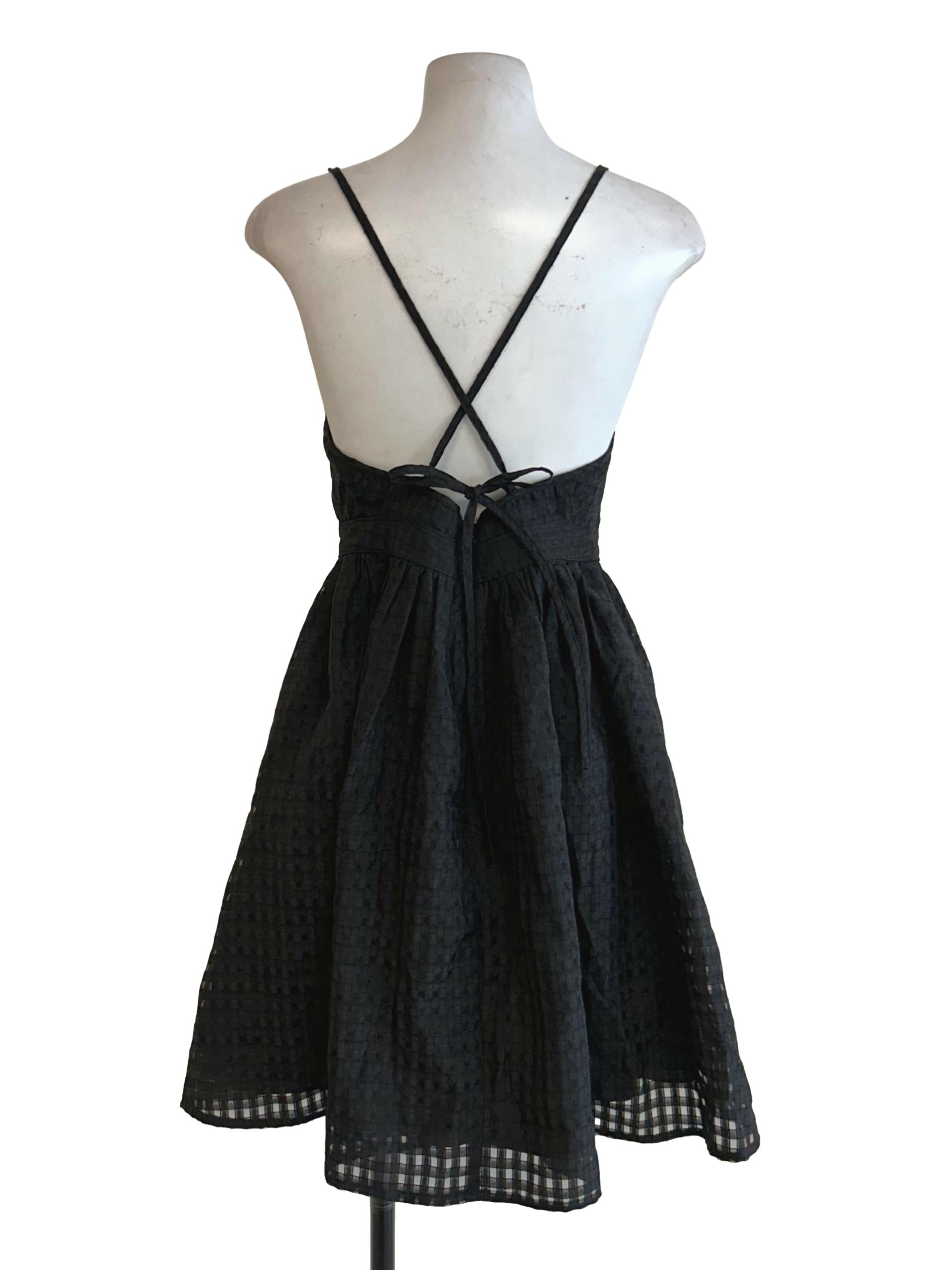 Black Textured Sundress