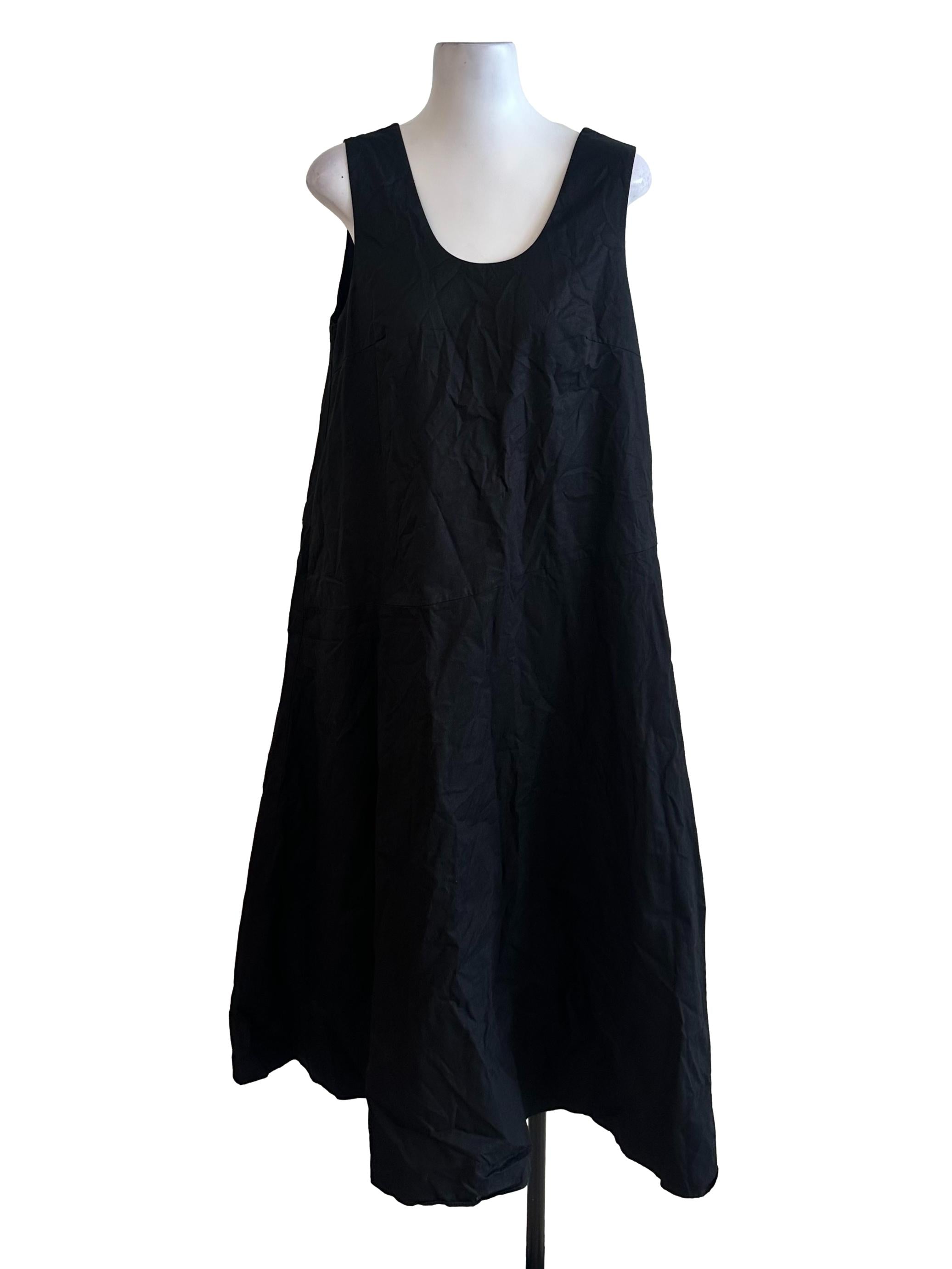 Raven Black Scoop Neckline Tent Dress OSN
