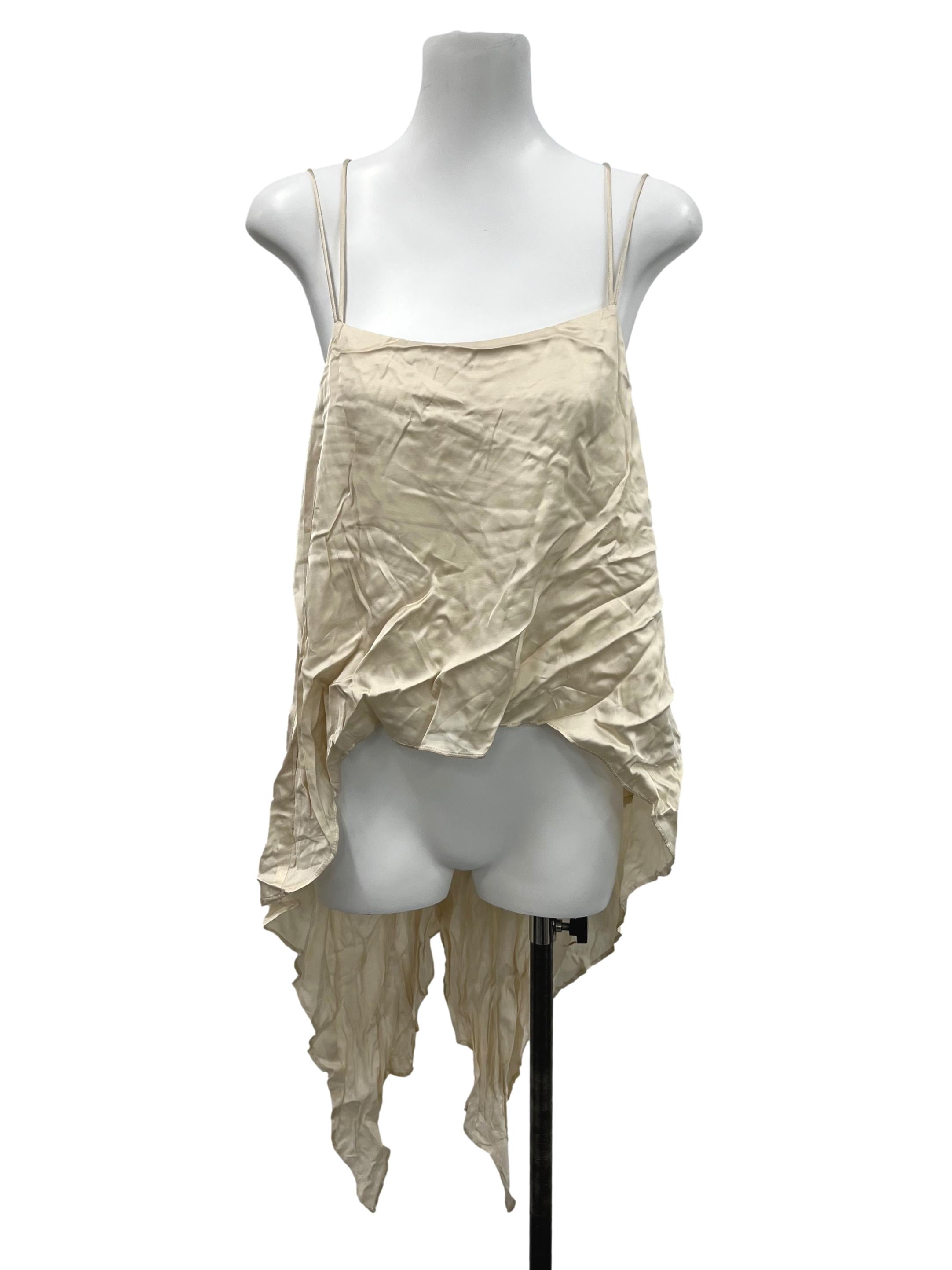 Beyond The Vines Cream Asymmetrical Cami Top | REFASH