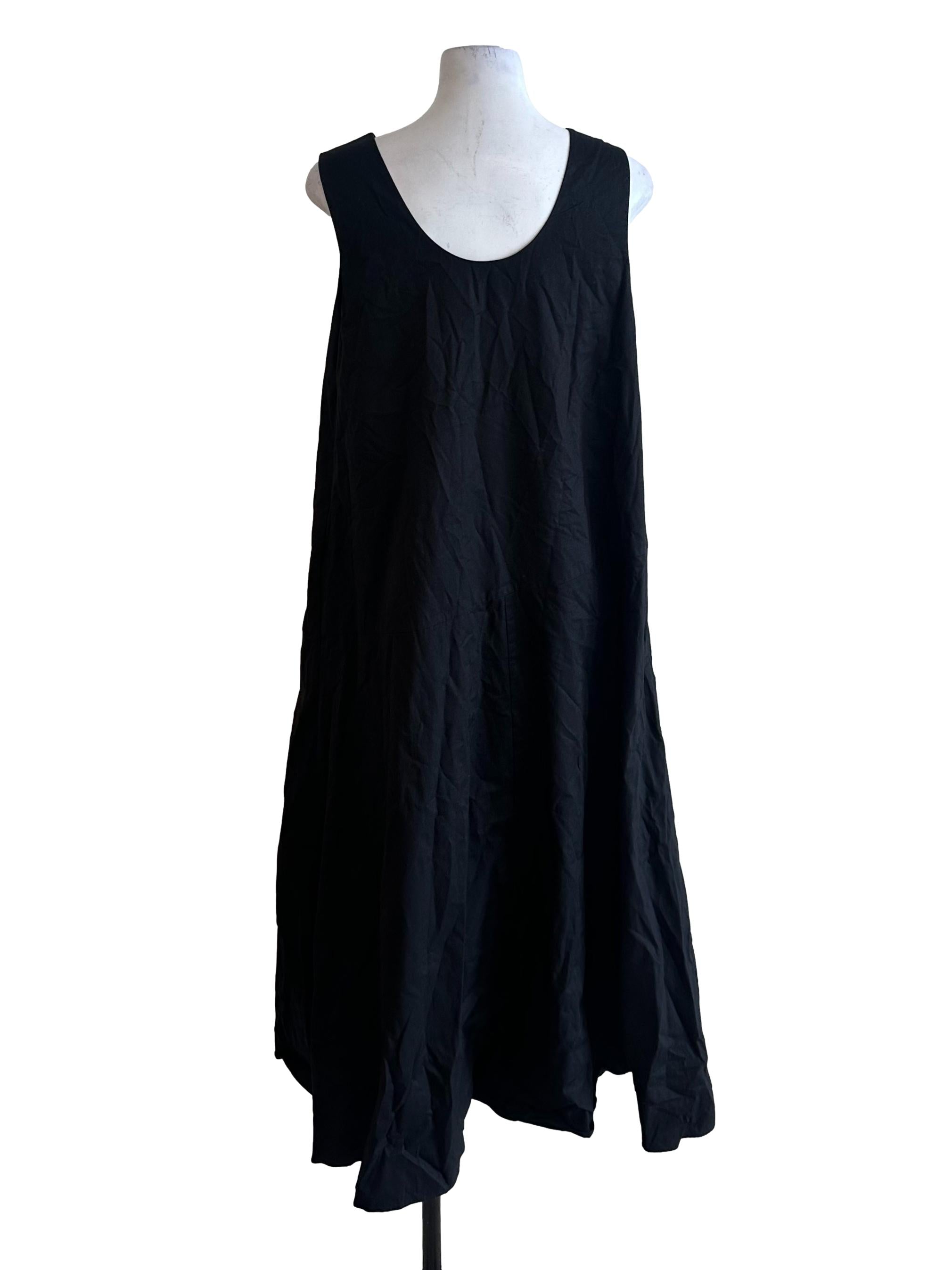 Raven Black Scoop Neckline Tent Dress OSN
