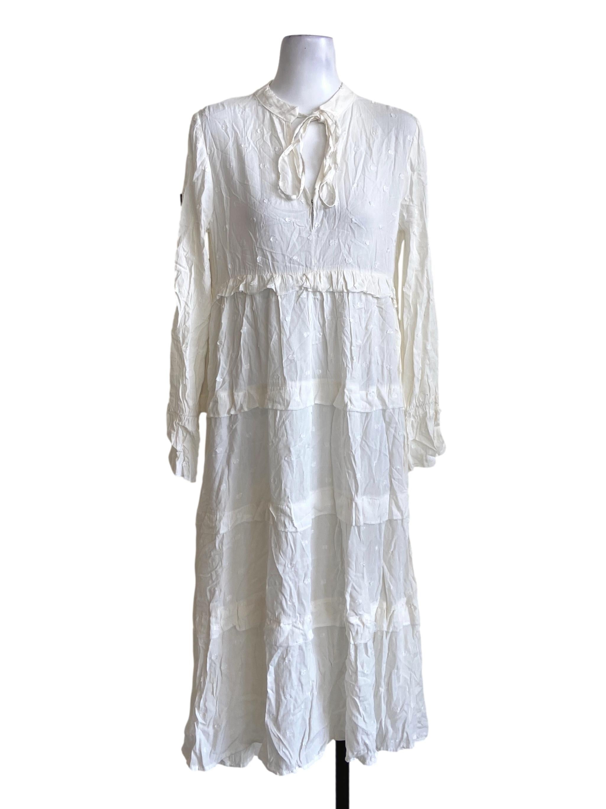 White & Dot Layered Dress