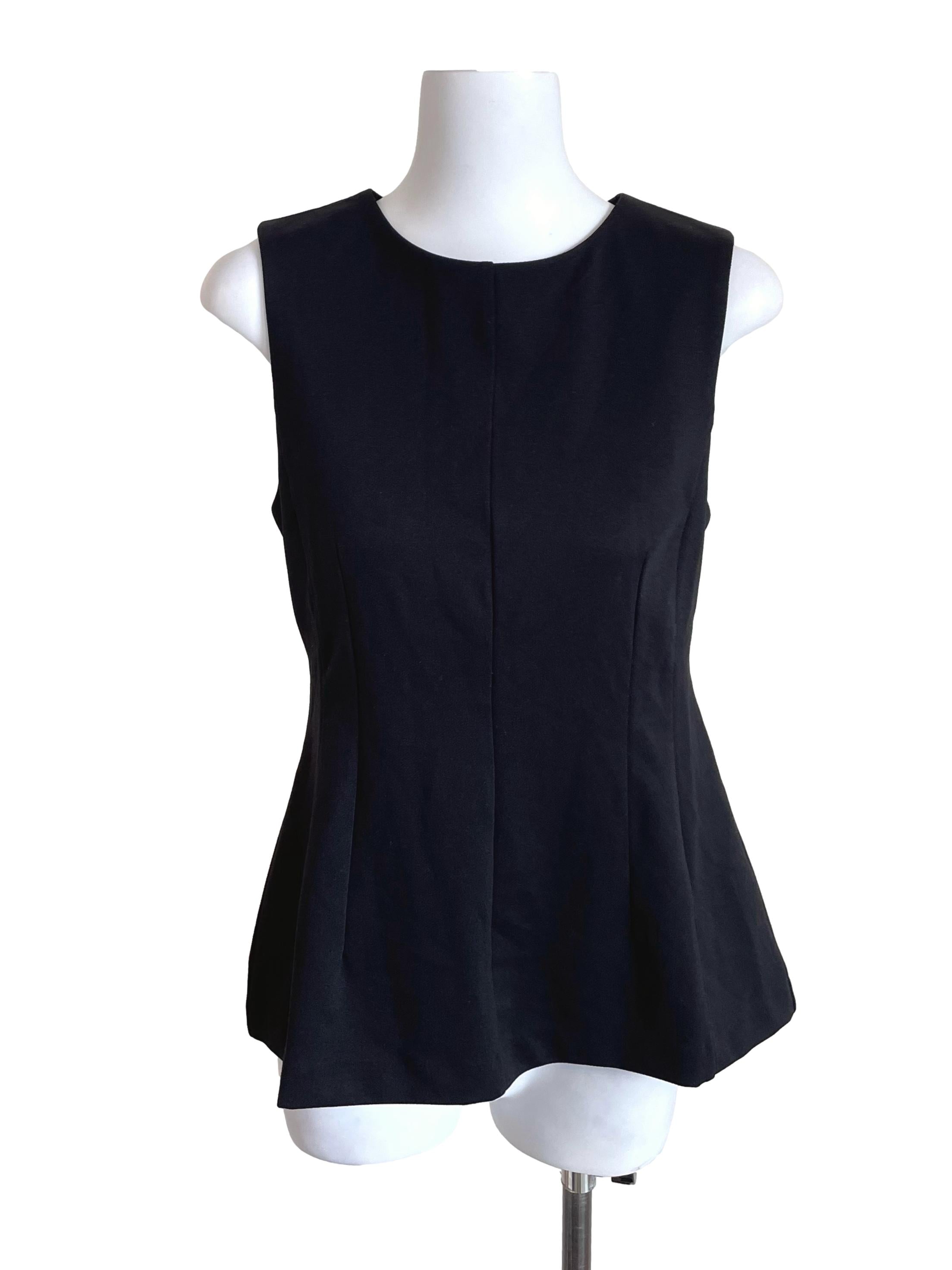 Black Sleeveless Sheath Top
