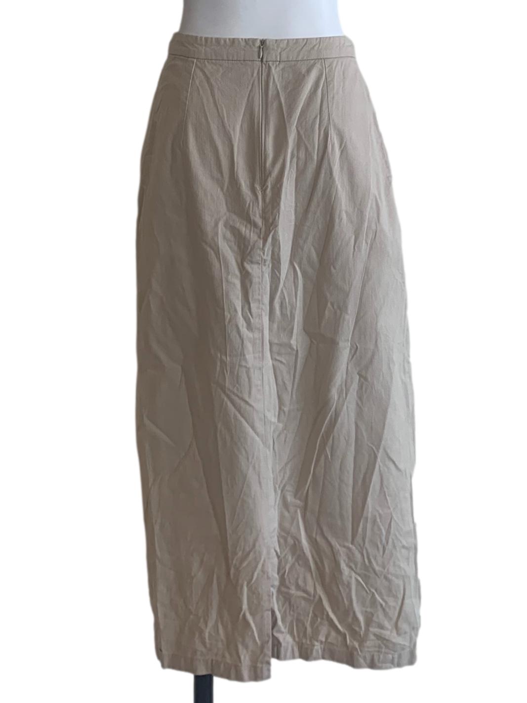 Bone Beige A-Line Skirt
