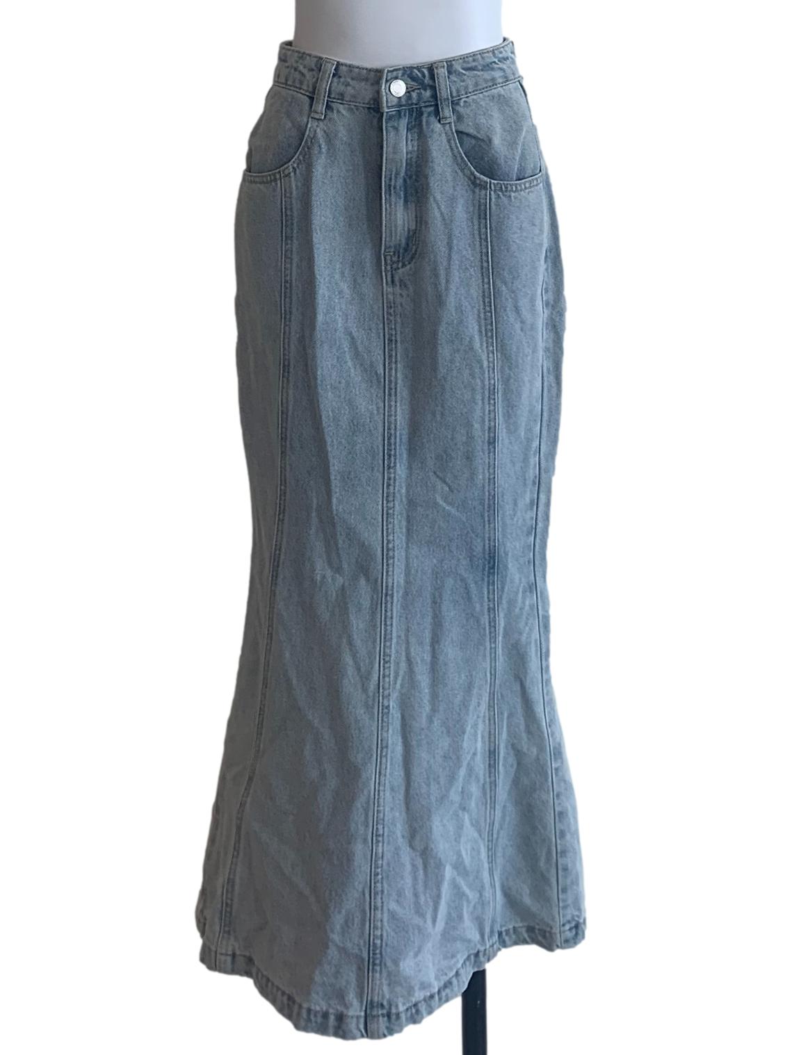 Denim Blue Mermaid Jean Skirt