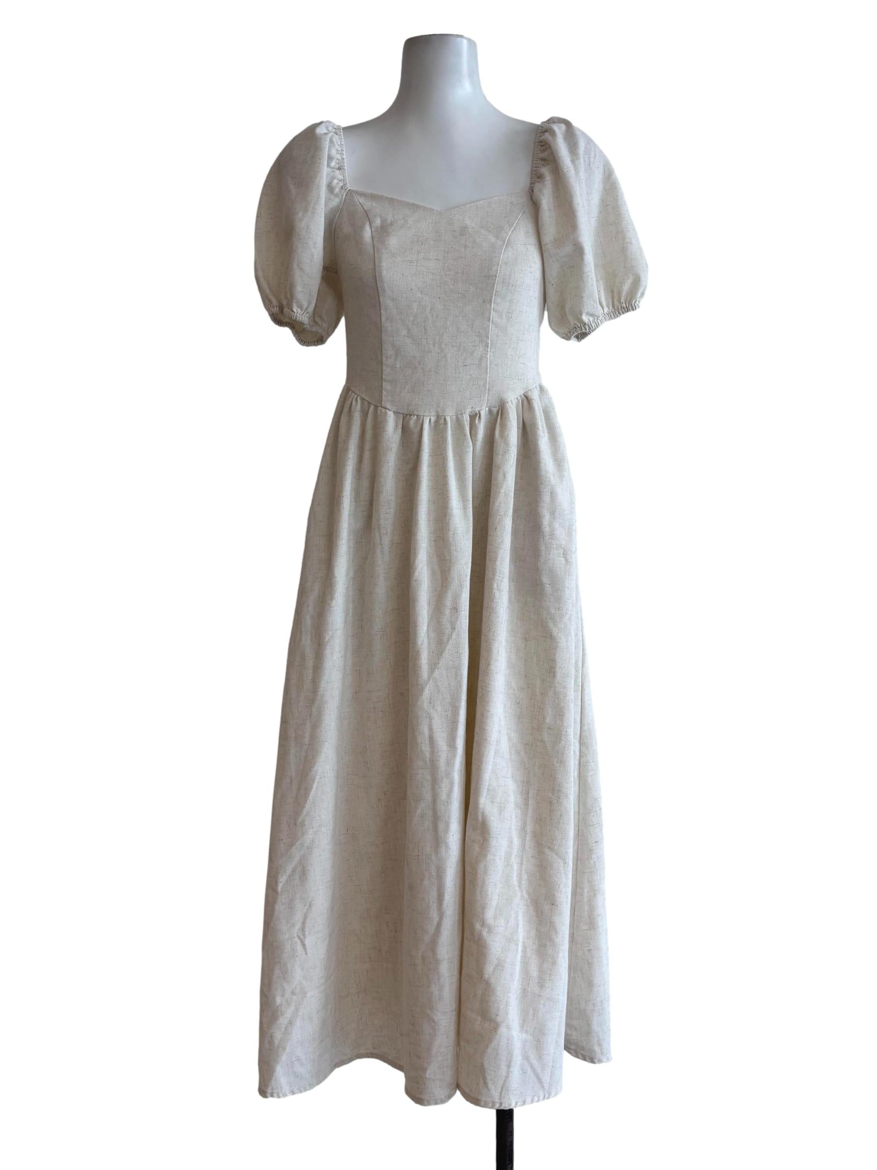 Merino Fitted Bodice Princess Sleeve Dress